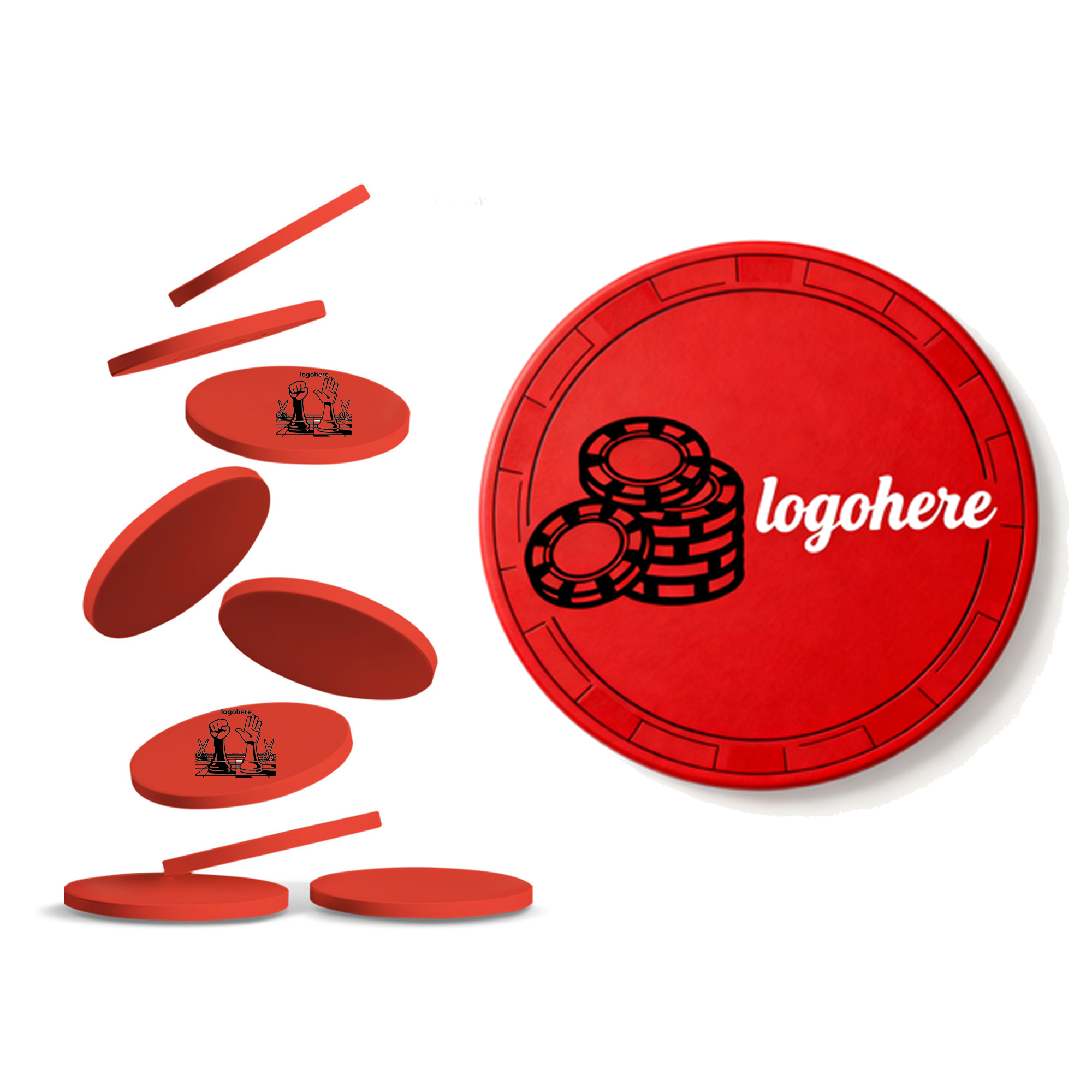 MOQ 100 Customizable Ceramic Poker Chips for Games 2