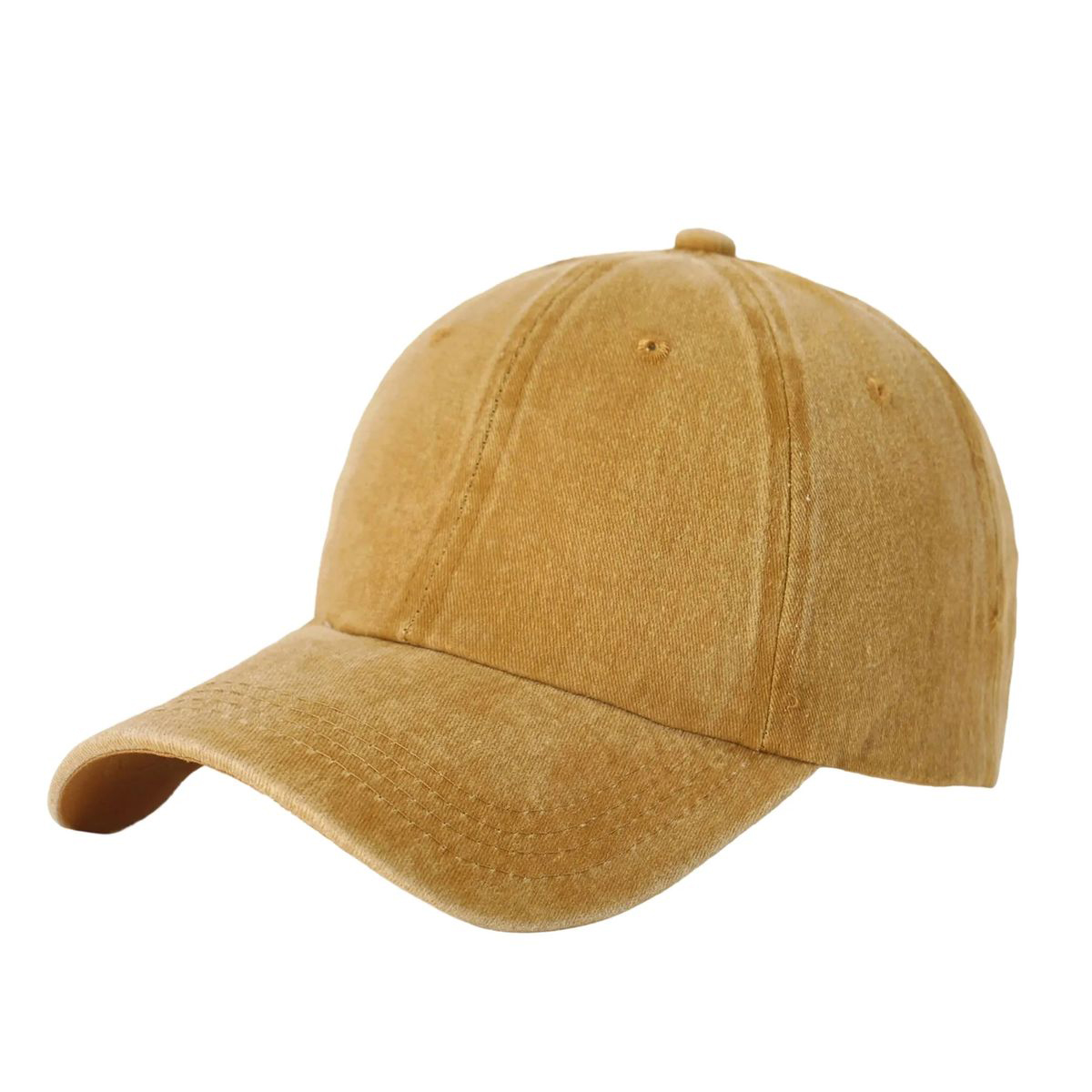 Adjustable Washed Cotton Cap with Curved Visor 18