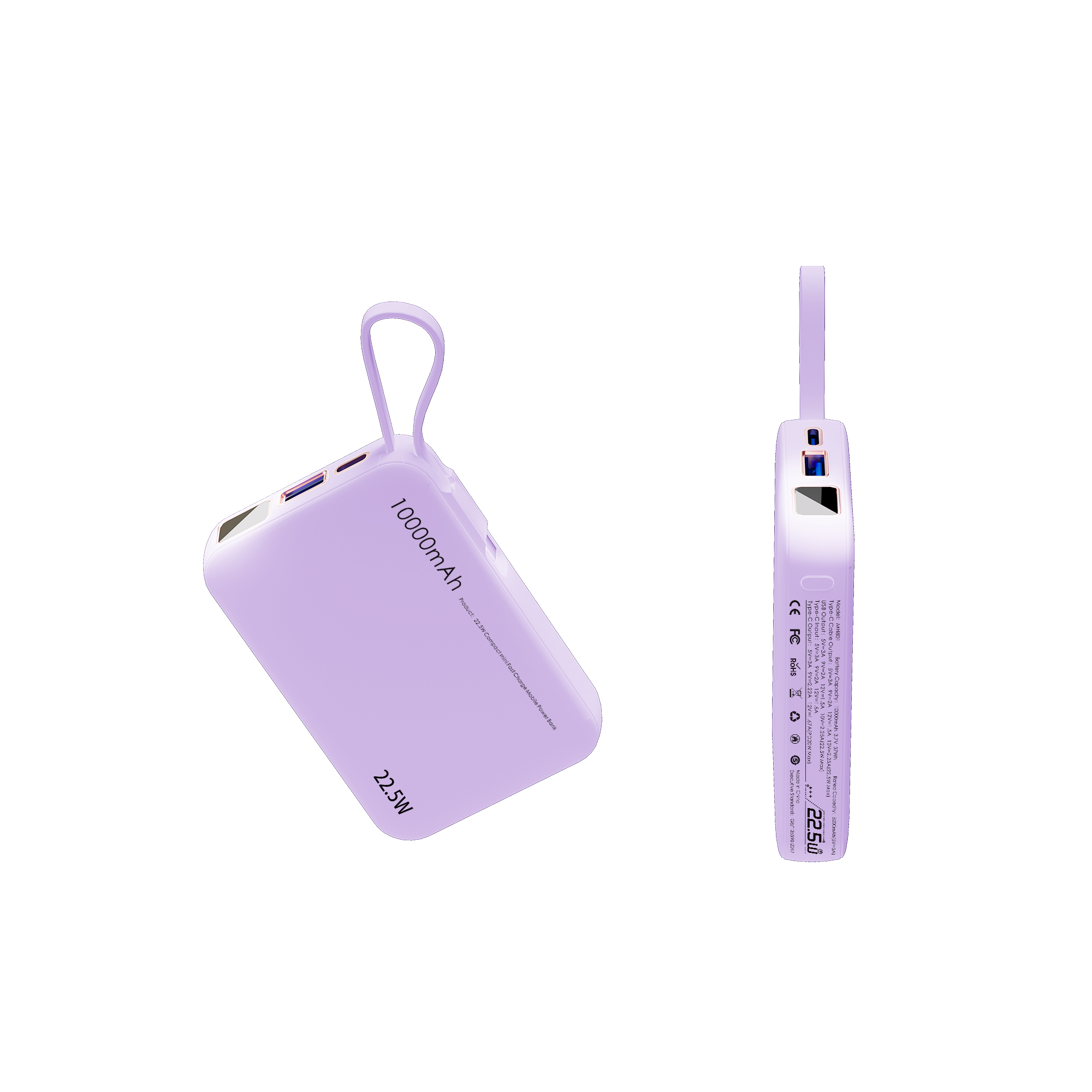 10000 mAh Power Bank W/ USB Power Delivery 20W 4