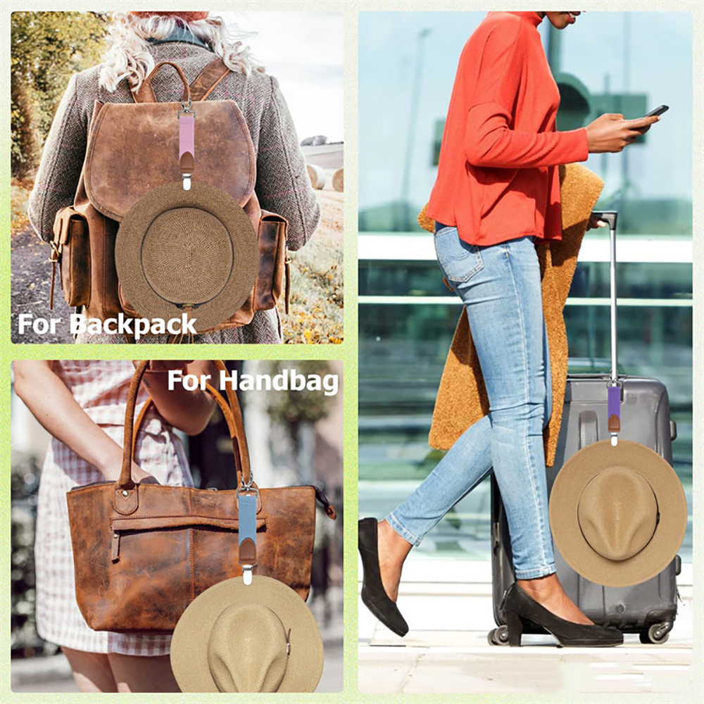 PU Travel Hat Clip, promotional clip with logo imprint 2