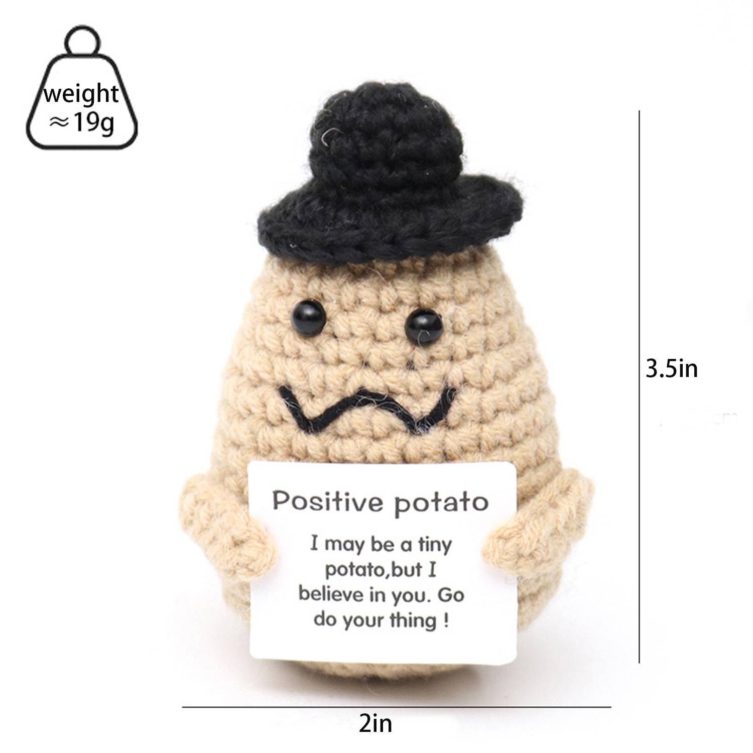 Mini Crochet Potato Cheer Up Doll Toy 3