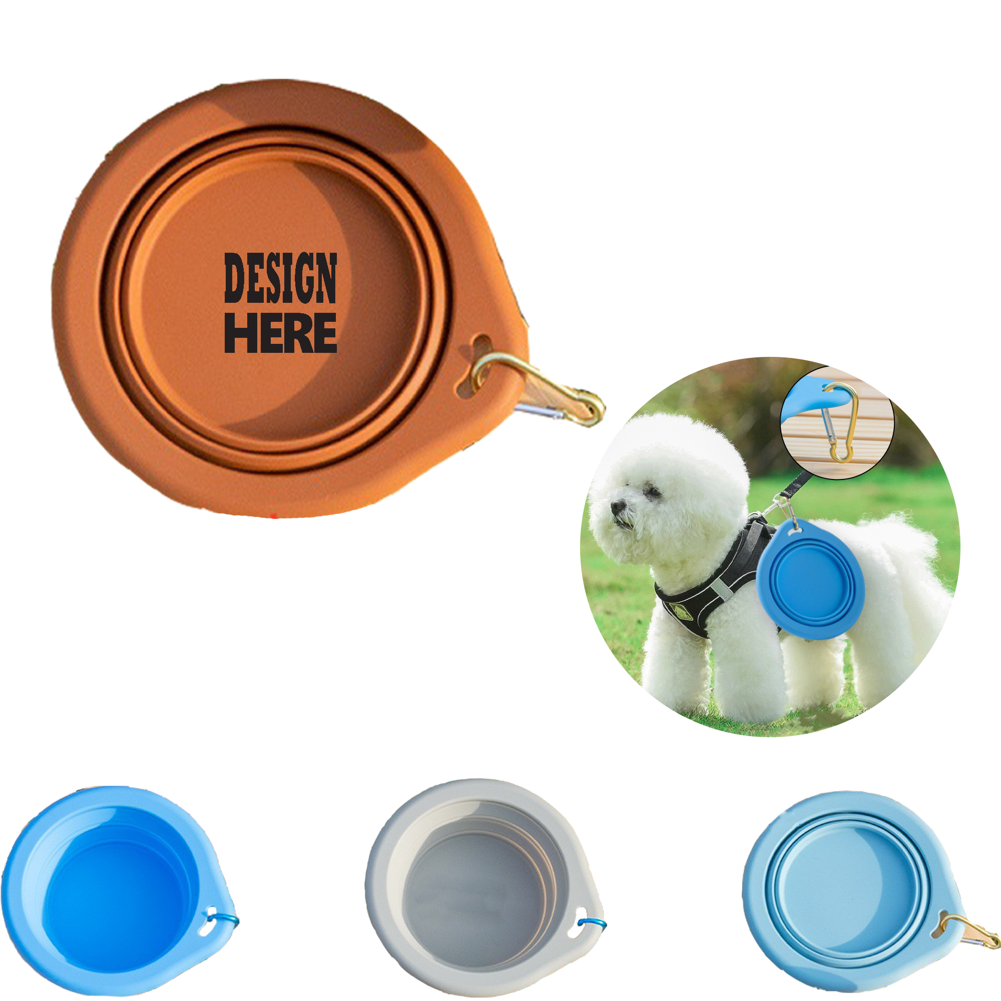 MOQ 10pcs Portable Pet Bowl 3