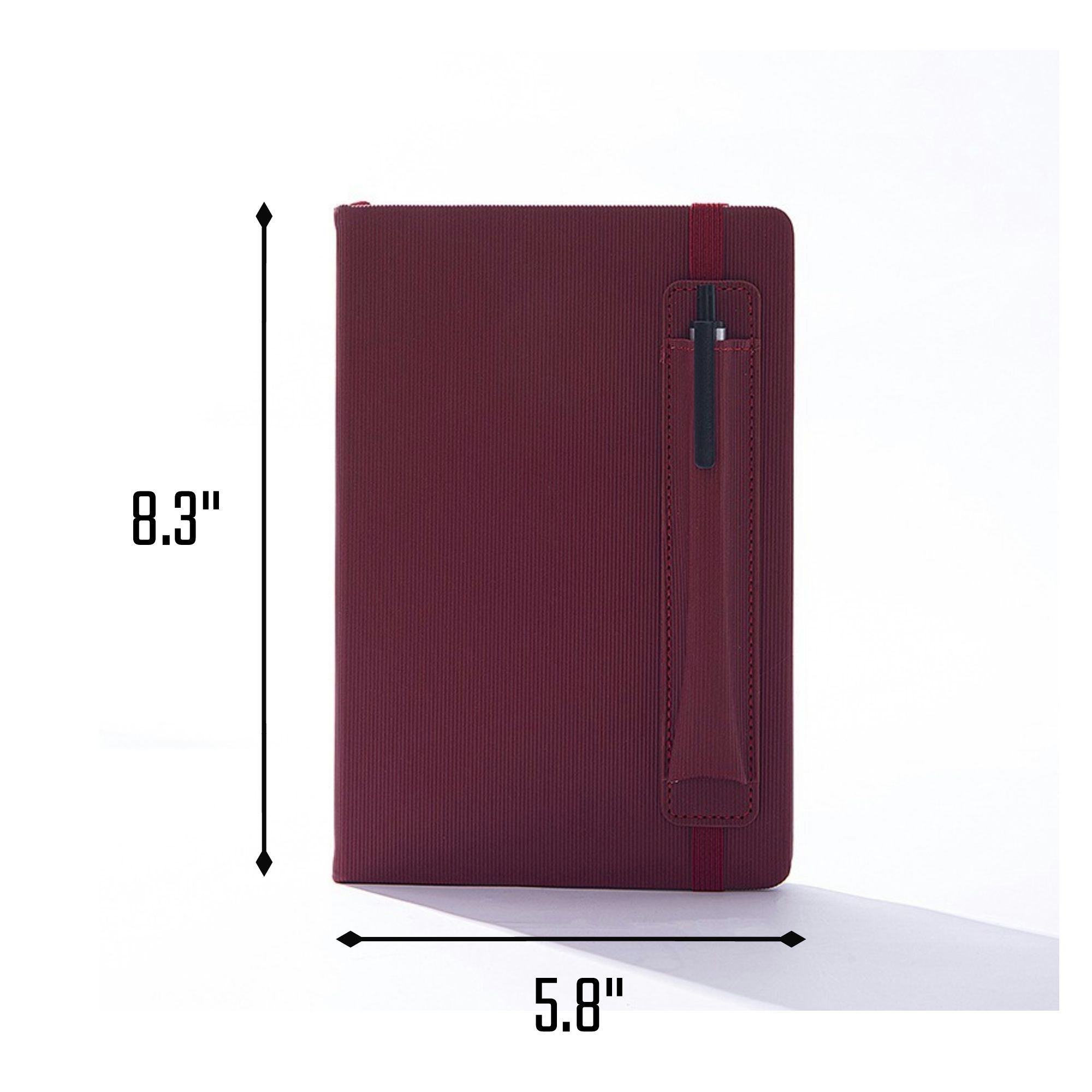 5.8"x8.3" 160 Pages Journal Notebook With Pen Holder 3