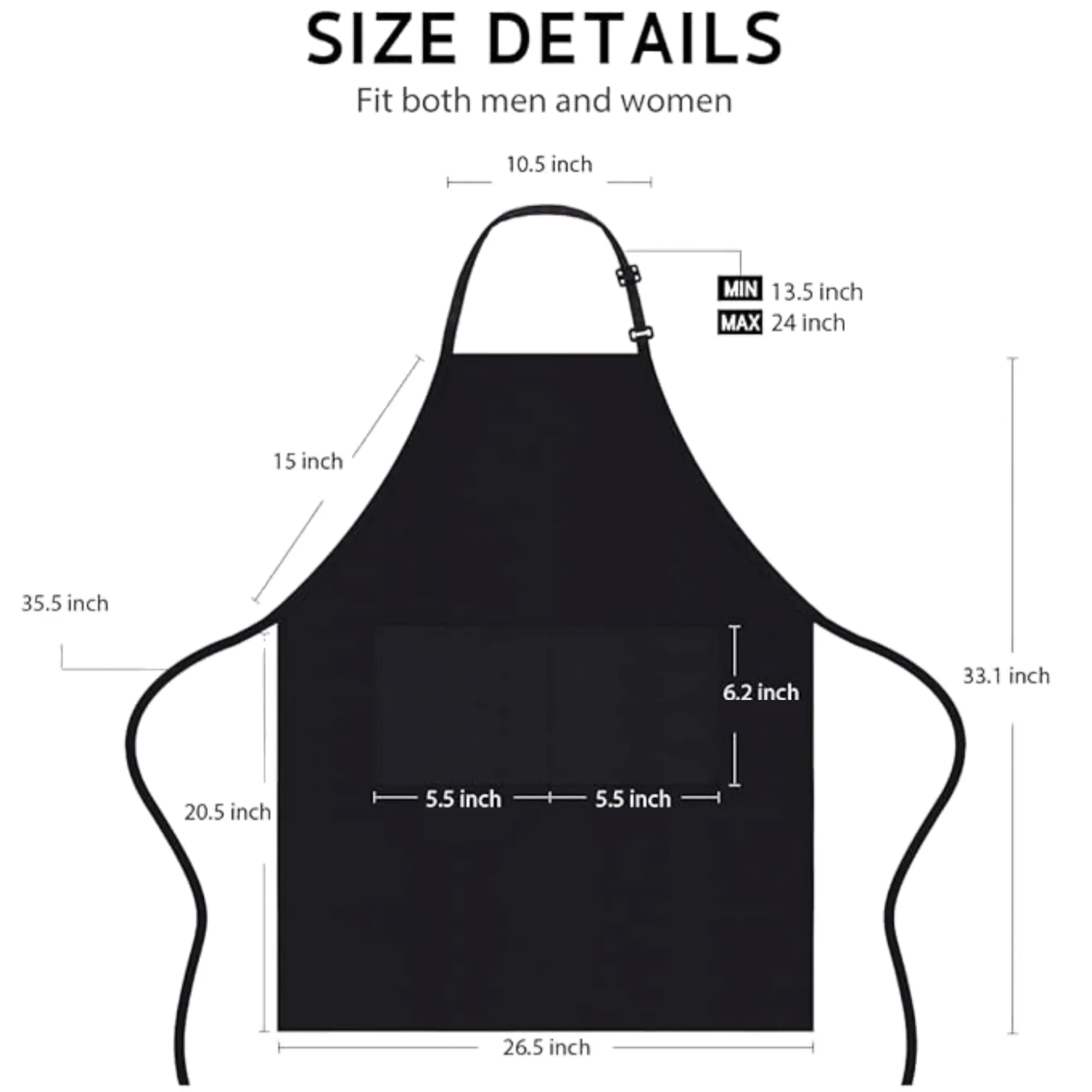 Adjustable Neck Strap Anti-Stain Apron 4