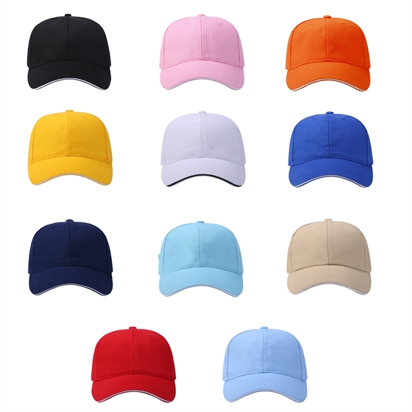 Stock Single-Yarn 7x7 Drill Cotton 6 Panel Cap, Double 21