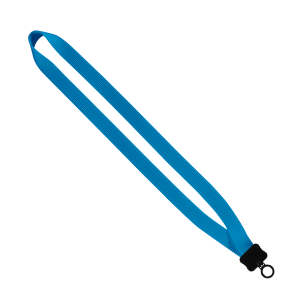 3/4" Smooth Nylon Lanyard with Plastic Clamshell & O-Ring 3