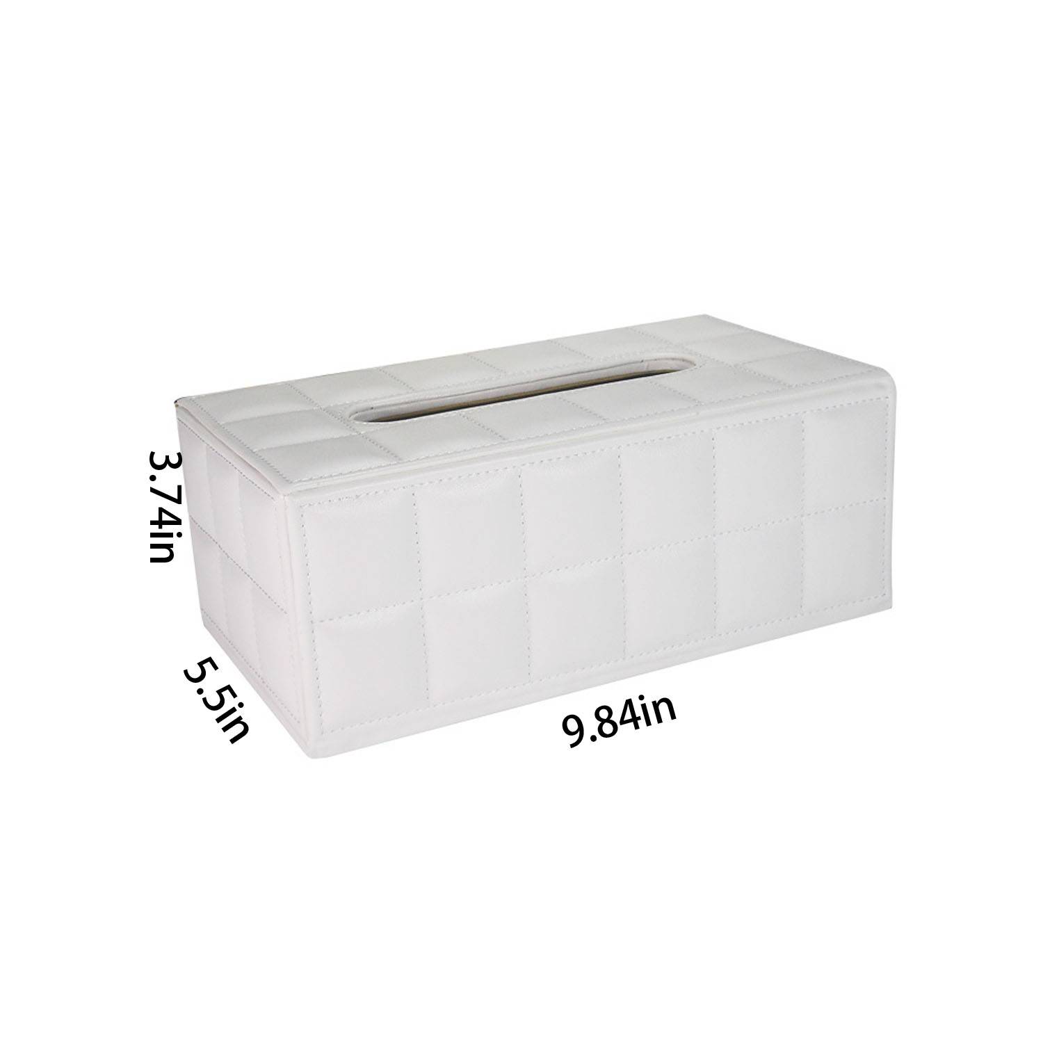 Car Plaid Pu Leather Tissue Box 3