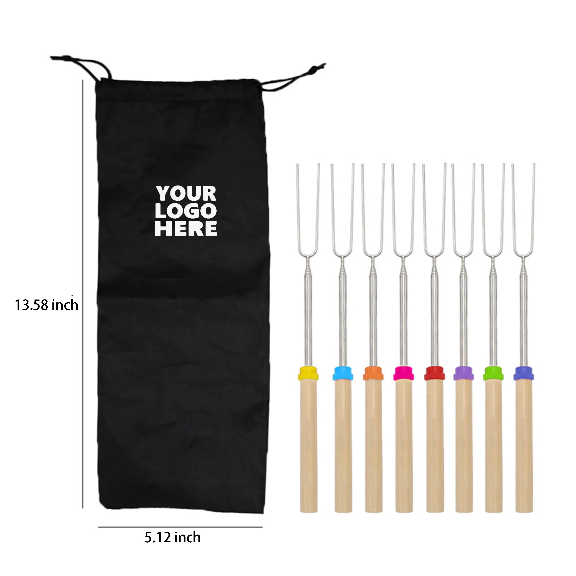 8 pcs Hanging Telescoping Smores Skewers 1