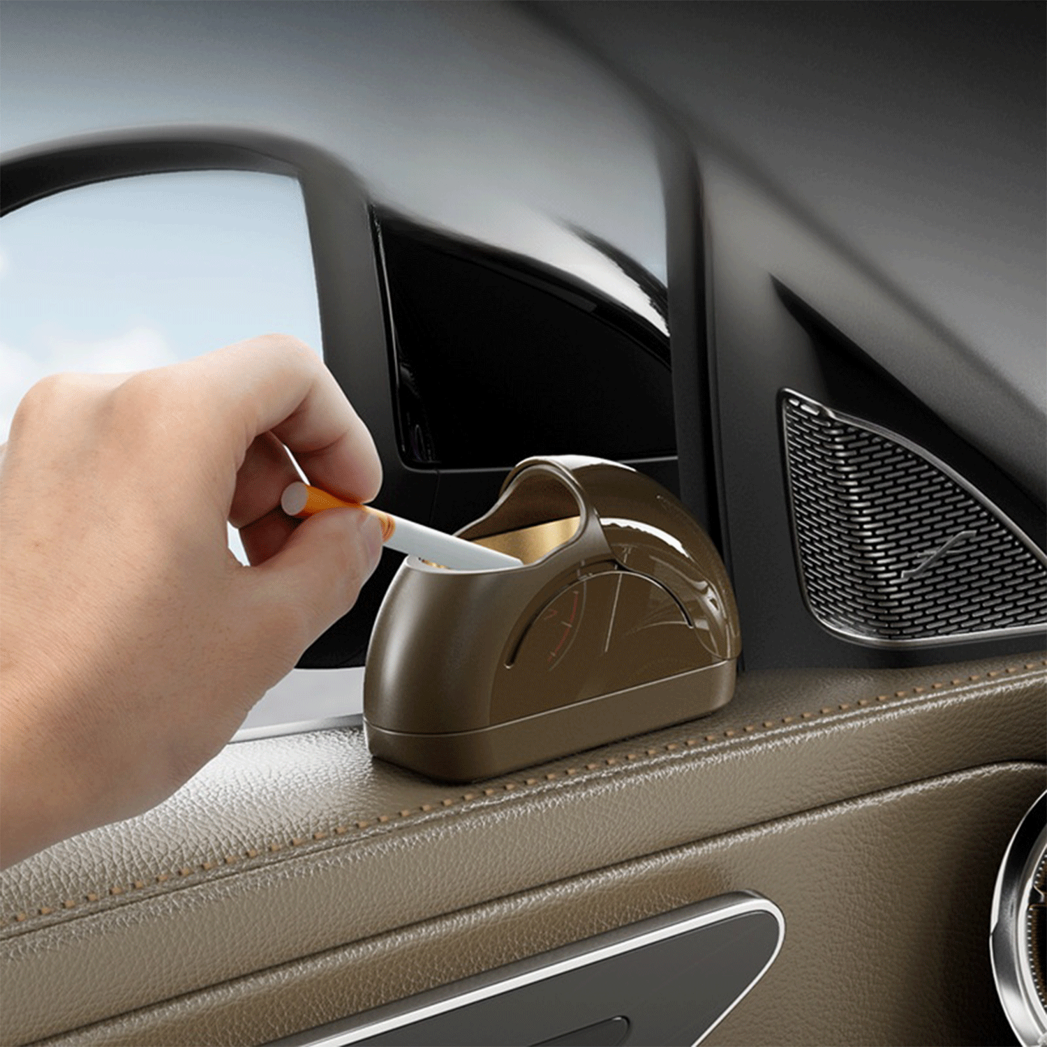 high quality metal touch texture Car Door Ashtray 8