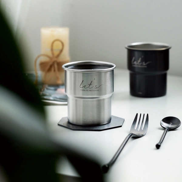 Stainless Steel Stackable Metal Drinking Cups 2