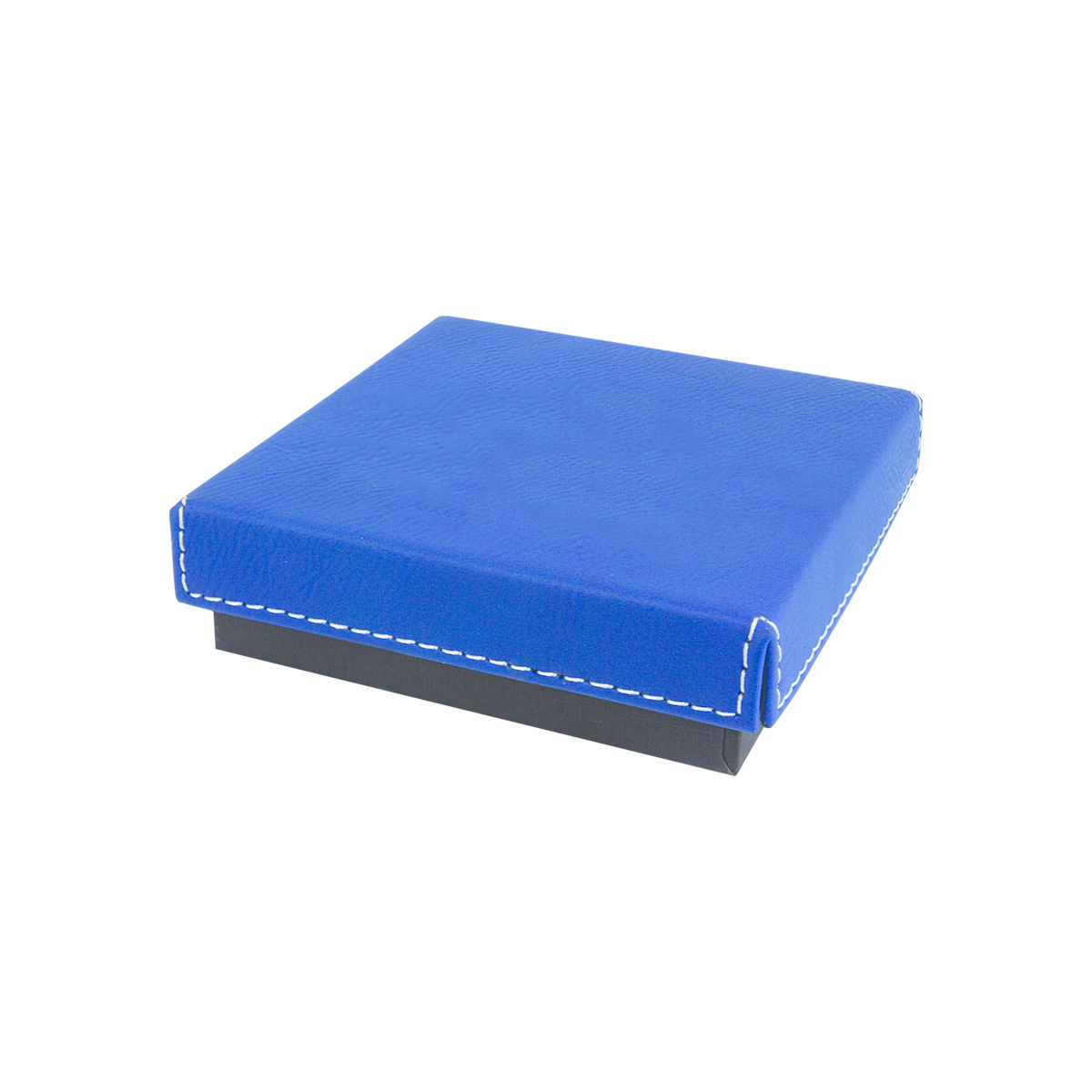 4" x 4" Blue/Silver Leatherette Medal Box 3
