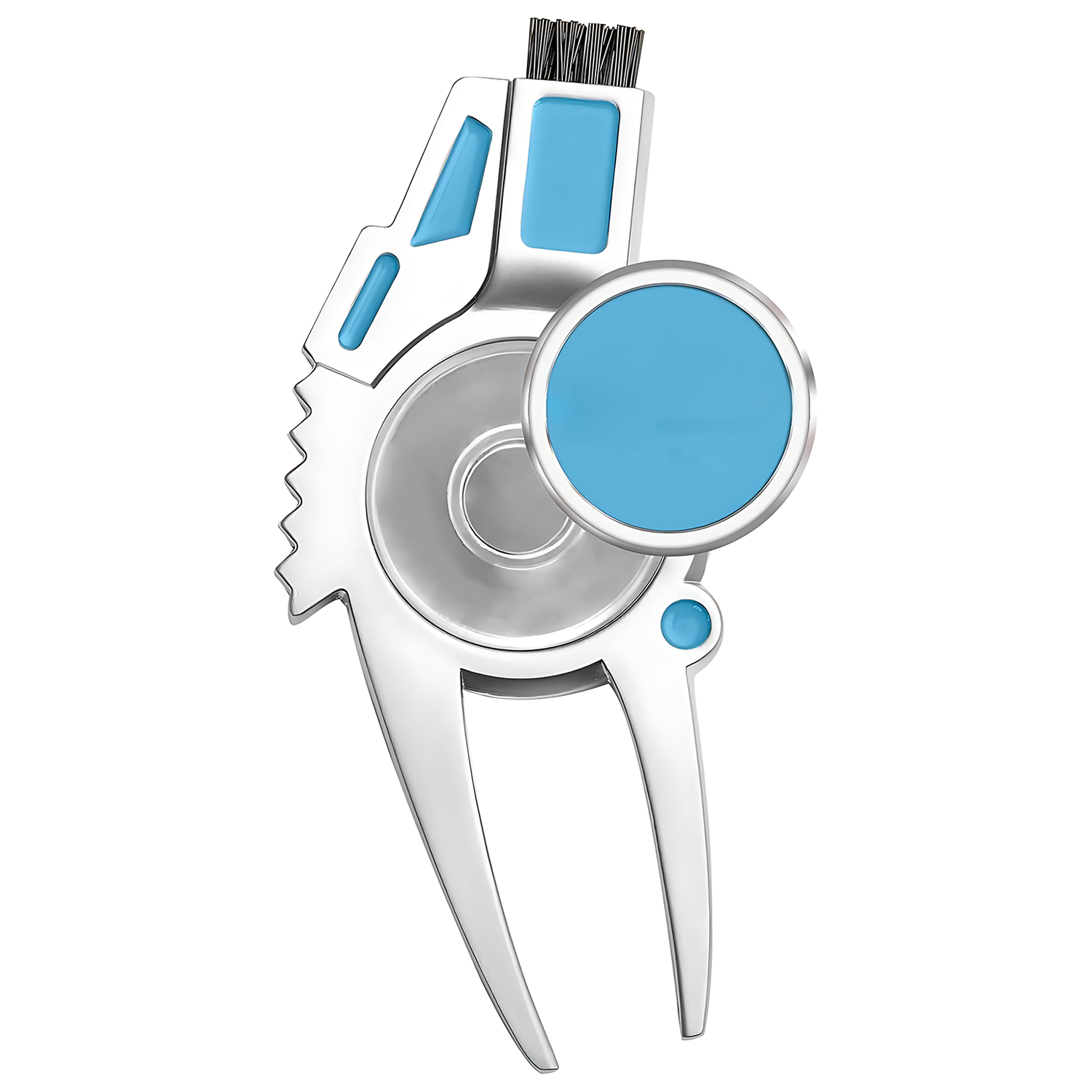 Hot Sale Creative Metal Golf Ball Brush w/ Cleaner & Fork 2