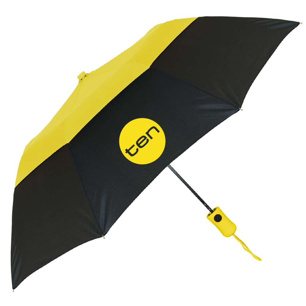 The Vented Color Crown Folding Umbrella