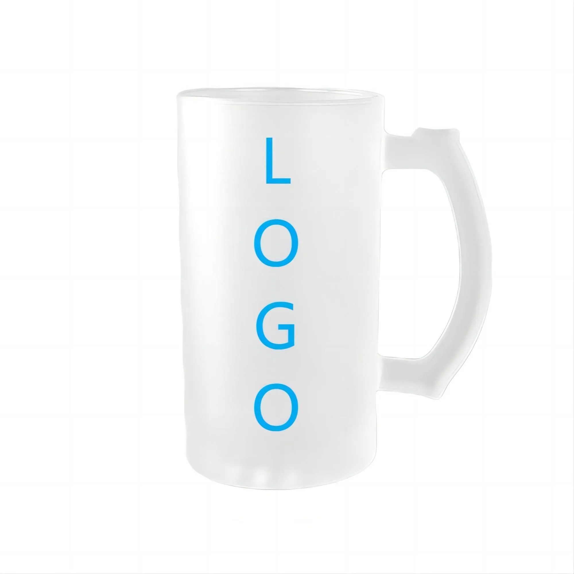 16OZ Large Capacity Frosted Glass Mug 3