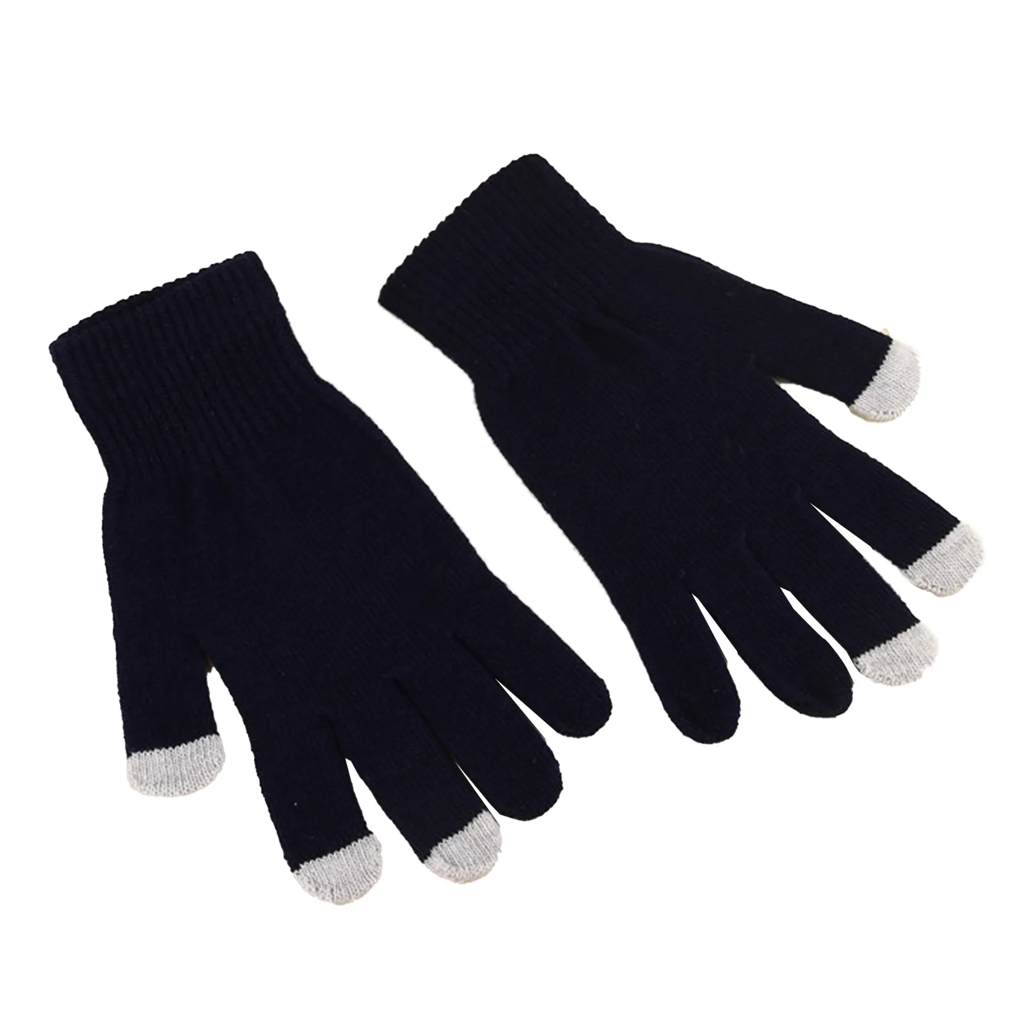 MOQ 10 Winter Knitted Warm Gloves Touch Screen 4