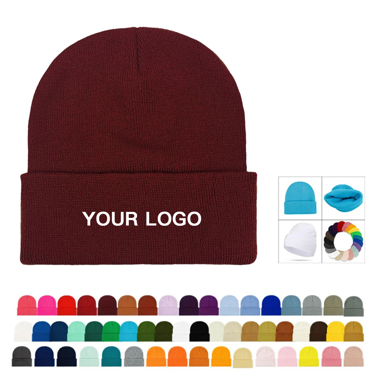 Soft Acrylic Knit Hat for Outdoor Sports 9