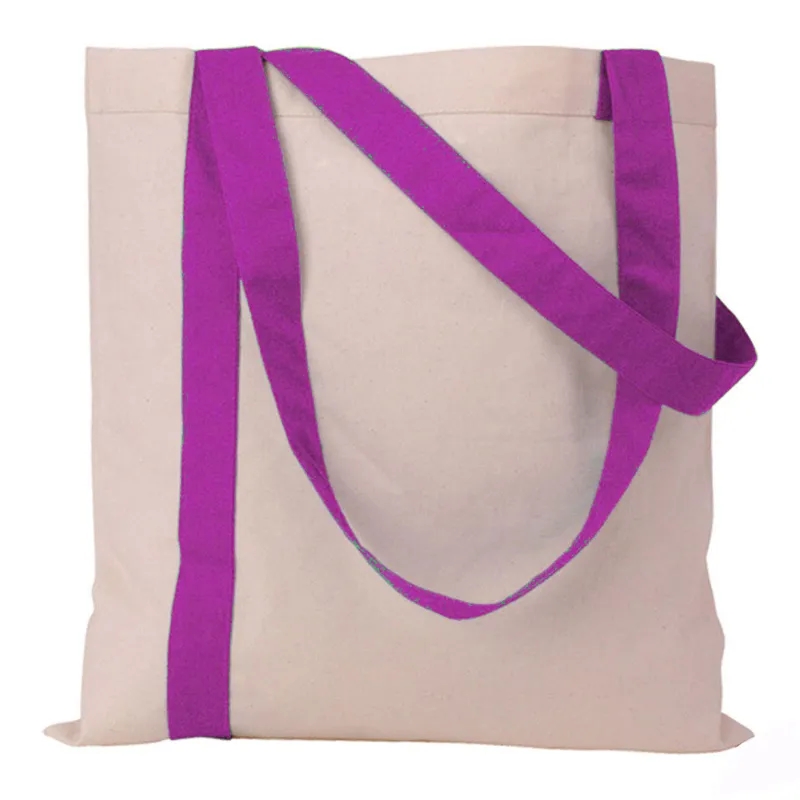 Striped Economy Cotton Canvas Tote Bag 7