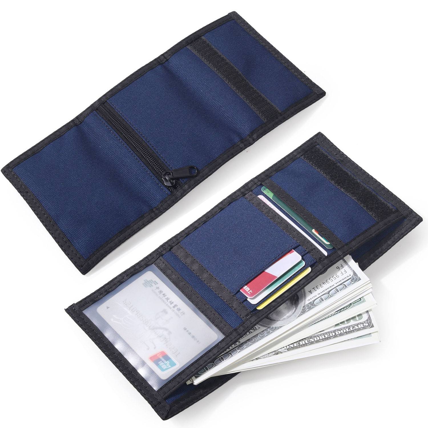 Trifold Canvas Outdoor Sports Wallet with Magic Sticker 9