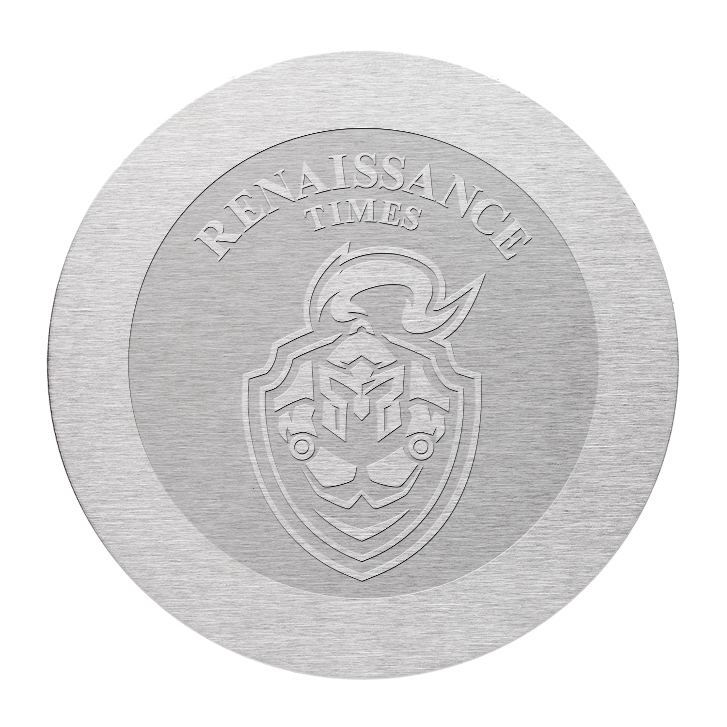 Round Stainless Steel Coaster (Engraved Imprint) 2