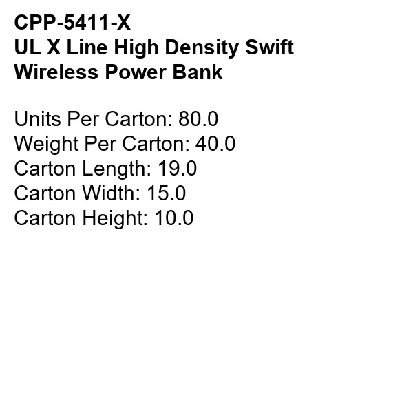 UL X LINE HIGH DENSITY SWIFT WIRELESS POWER BANK 6