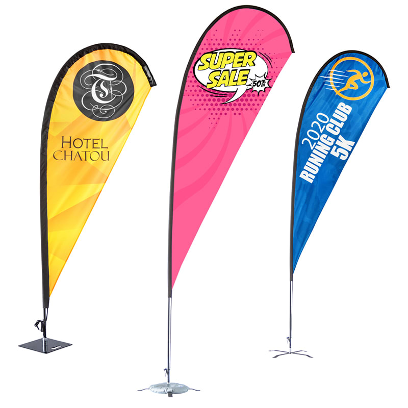Custom 10' X 4' Medium Teardrop Flags 17