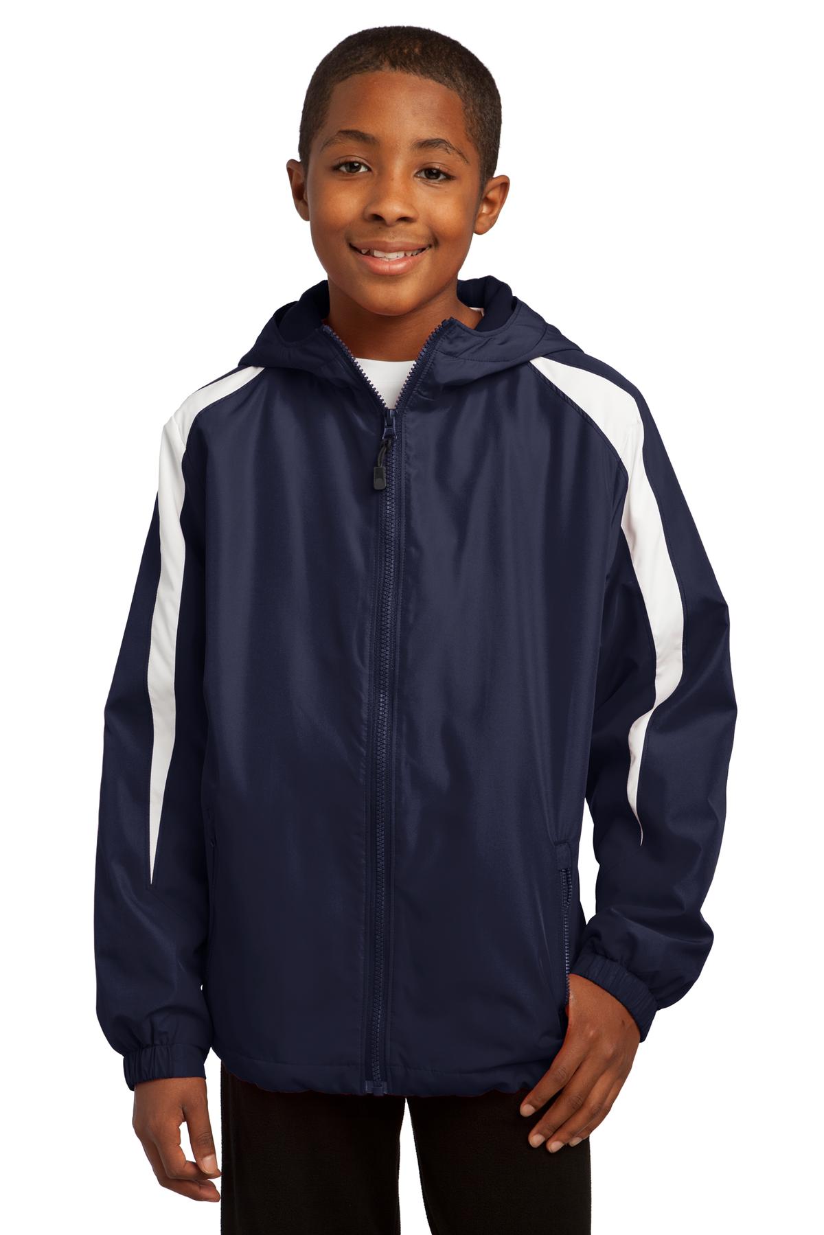 Sport-Tek Youth Fleece-Lined Colorblock Jacket. YST81 3