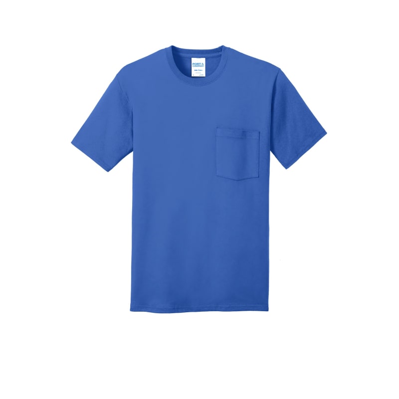 Port & Company Core Cotton Pocket Tee. 86