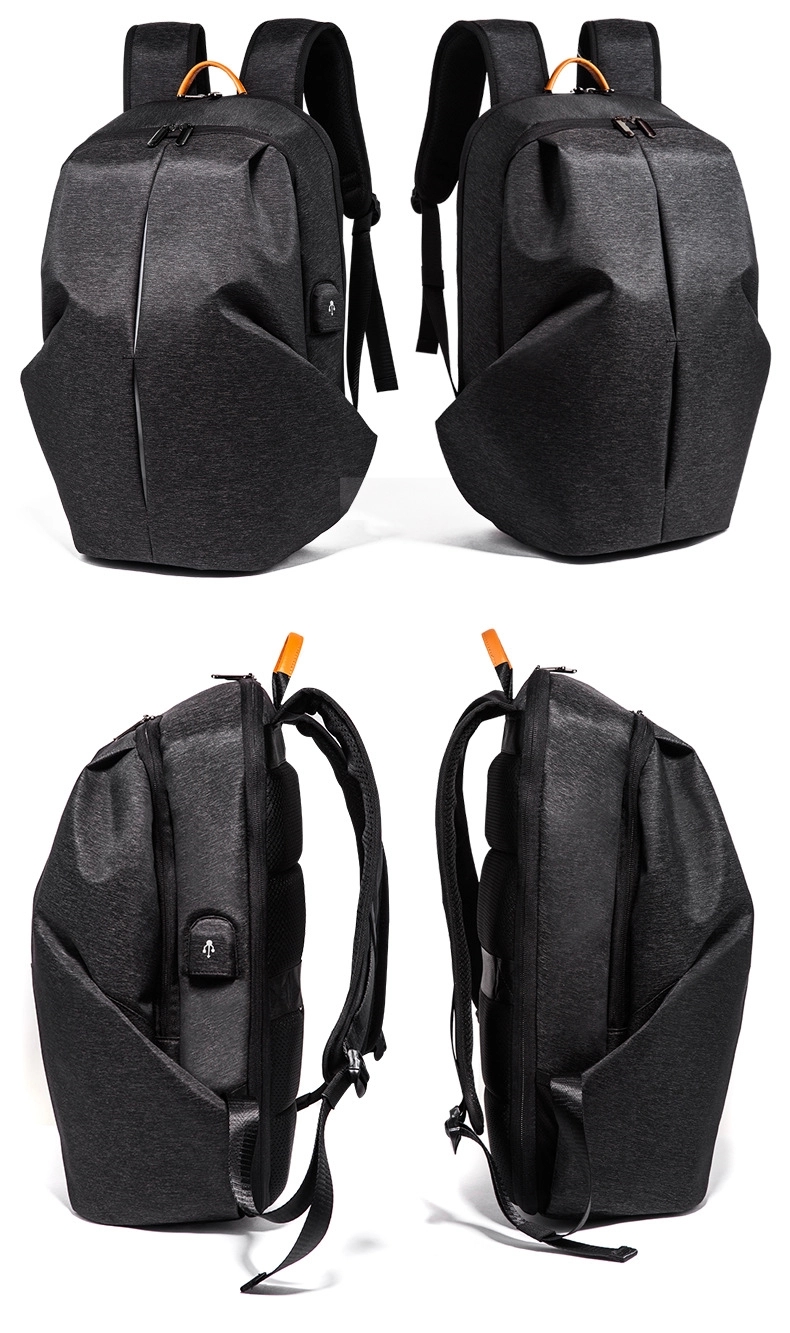 Men's Sports Waterproof Laptop Bags with USB Charging Port 4
