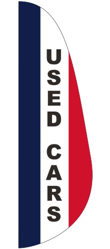 "USED CARS" 3' x 10' Message Feather Flag 1