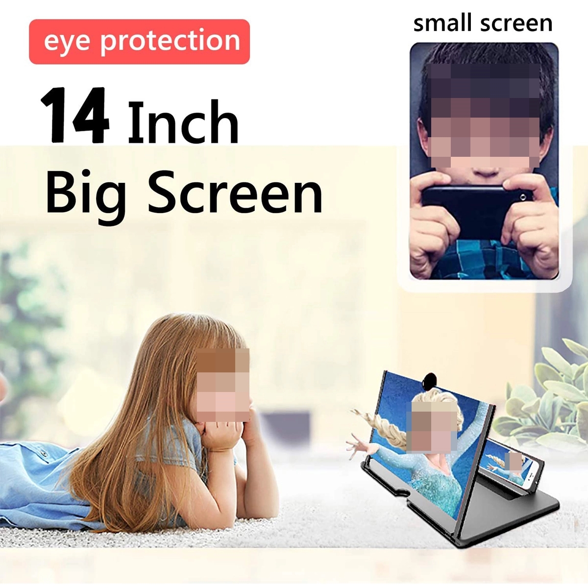Screen Magnifier Stand 14 Inch 3D Foldable Amplifier 3