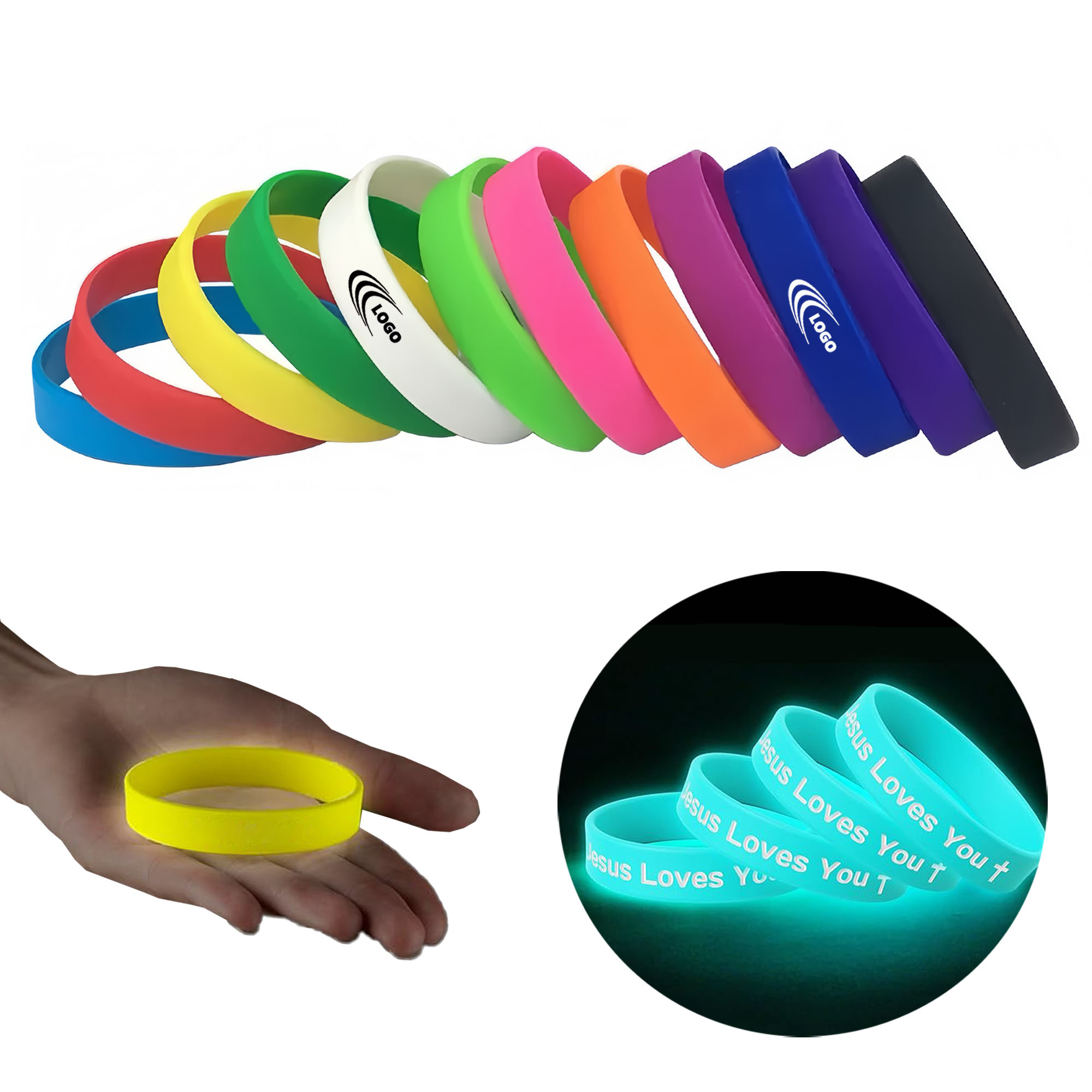 Custom Glow Silicone Wristband 1