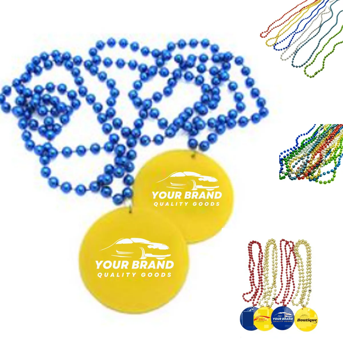 Custom Beads Medallion Necklace Party Supplies Decoration 5