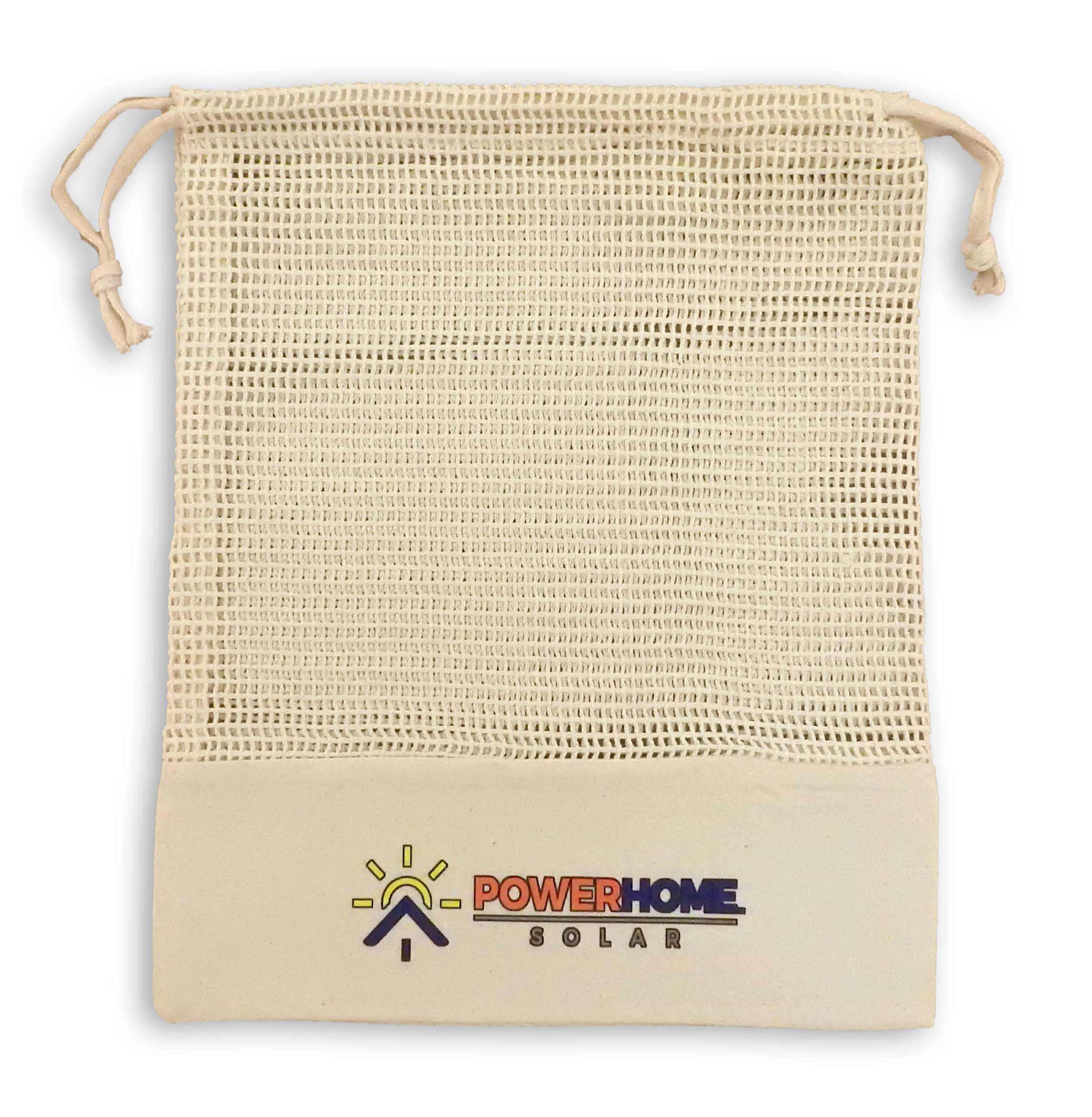"Koa" Mesh 100% Natural Cotton Drawstring Bag 10 x 11.5" 3