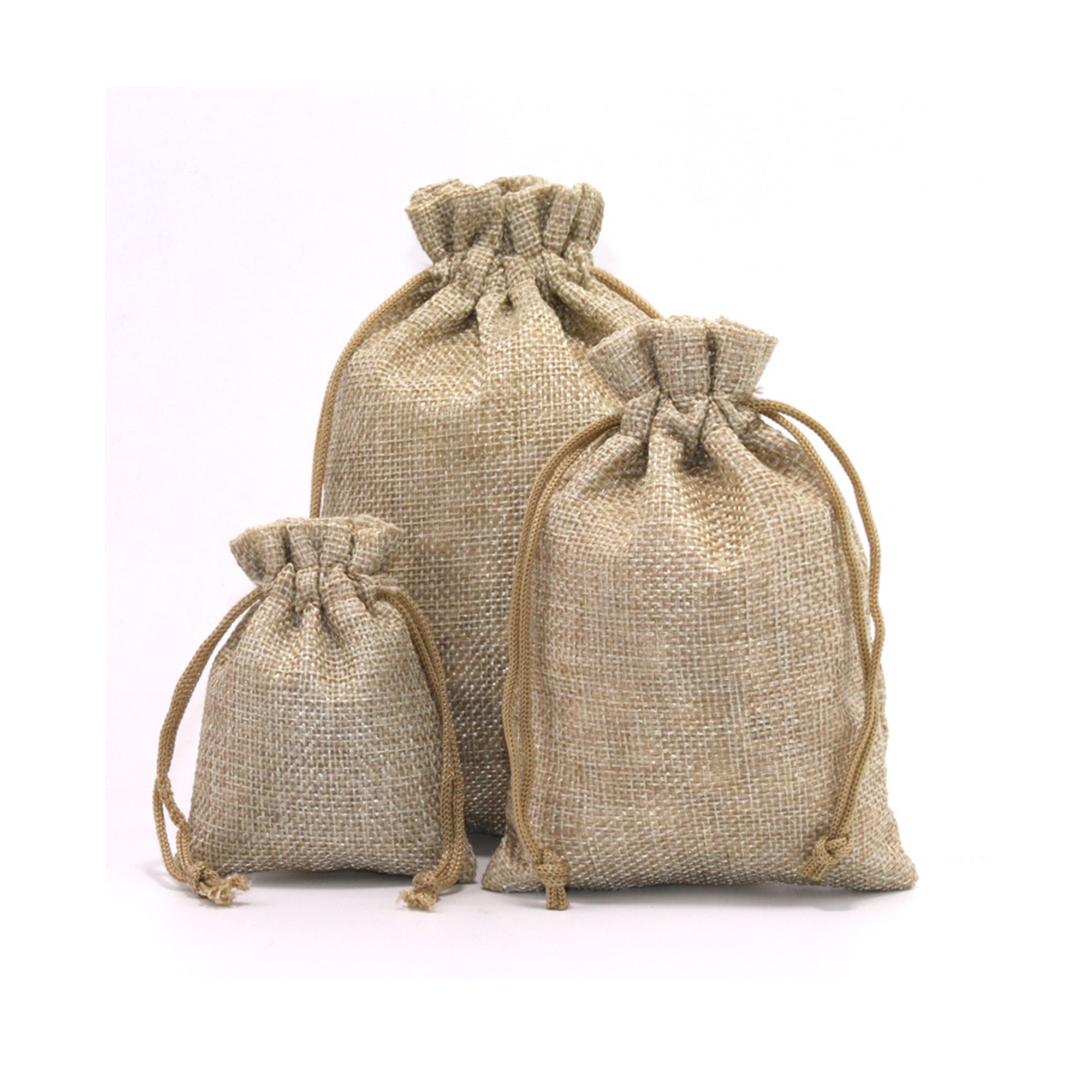 Nylon Linen Drawstring Jewelry Pouch 15