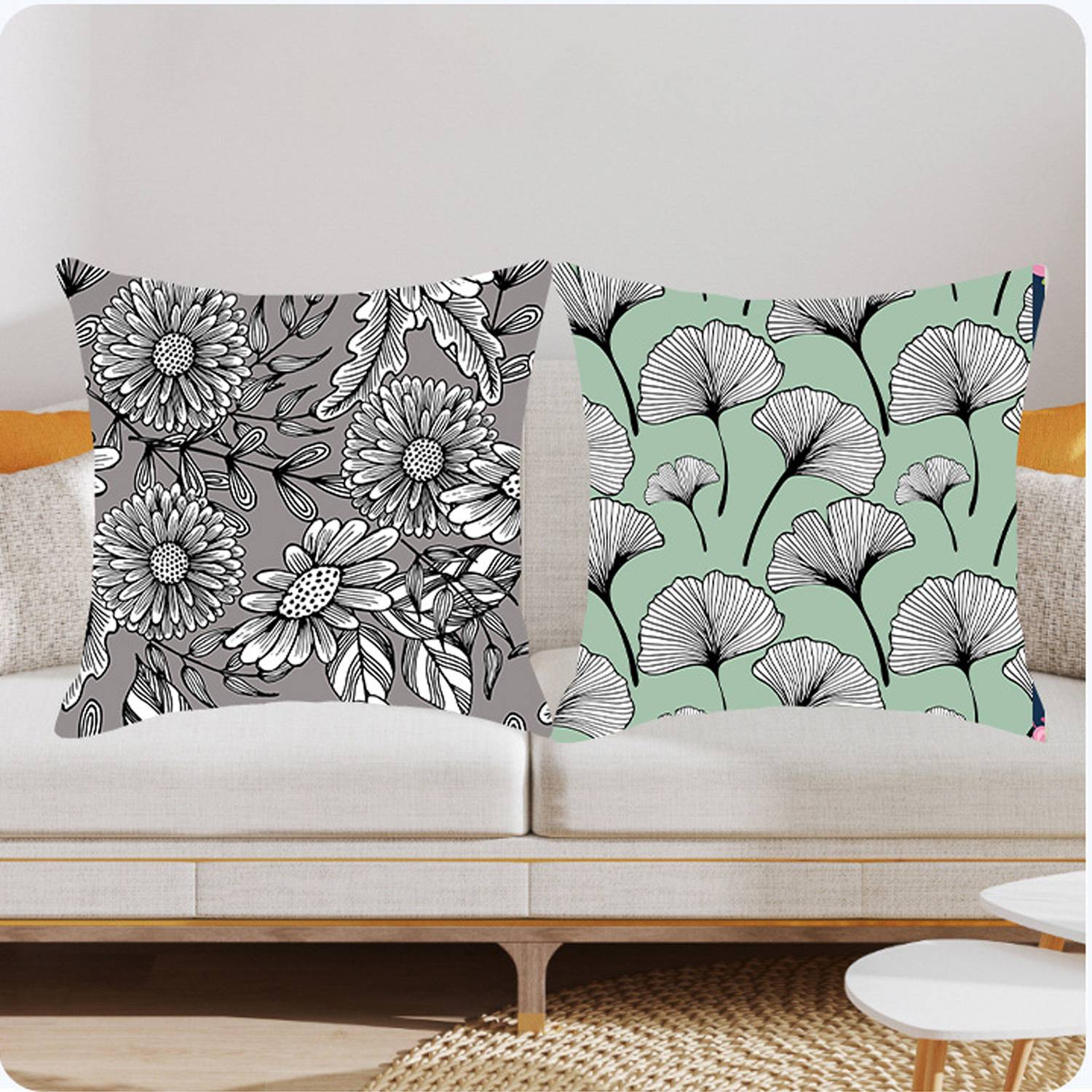 Car Home Comfortable Soft Floral Series Pillow Cover 9