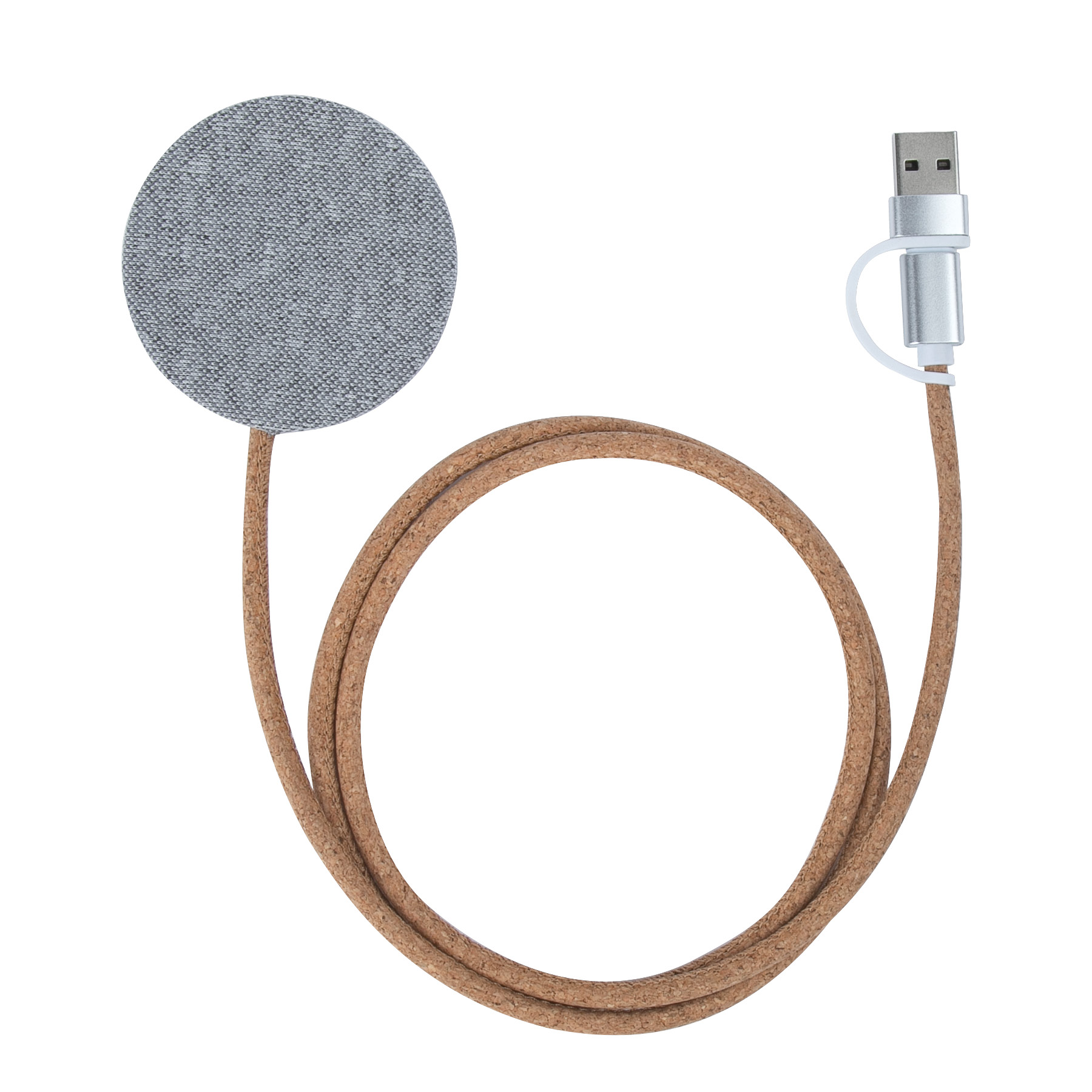 Ashford 10W RPET & Cork Wireless Charging Pad 9