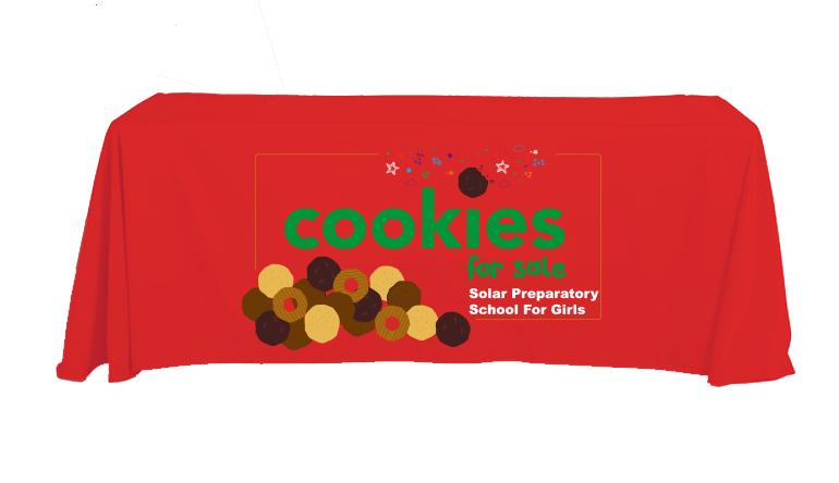 8ft Eco-Friendly Sustainable Fabric Non-Fitted Table Cover 1