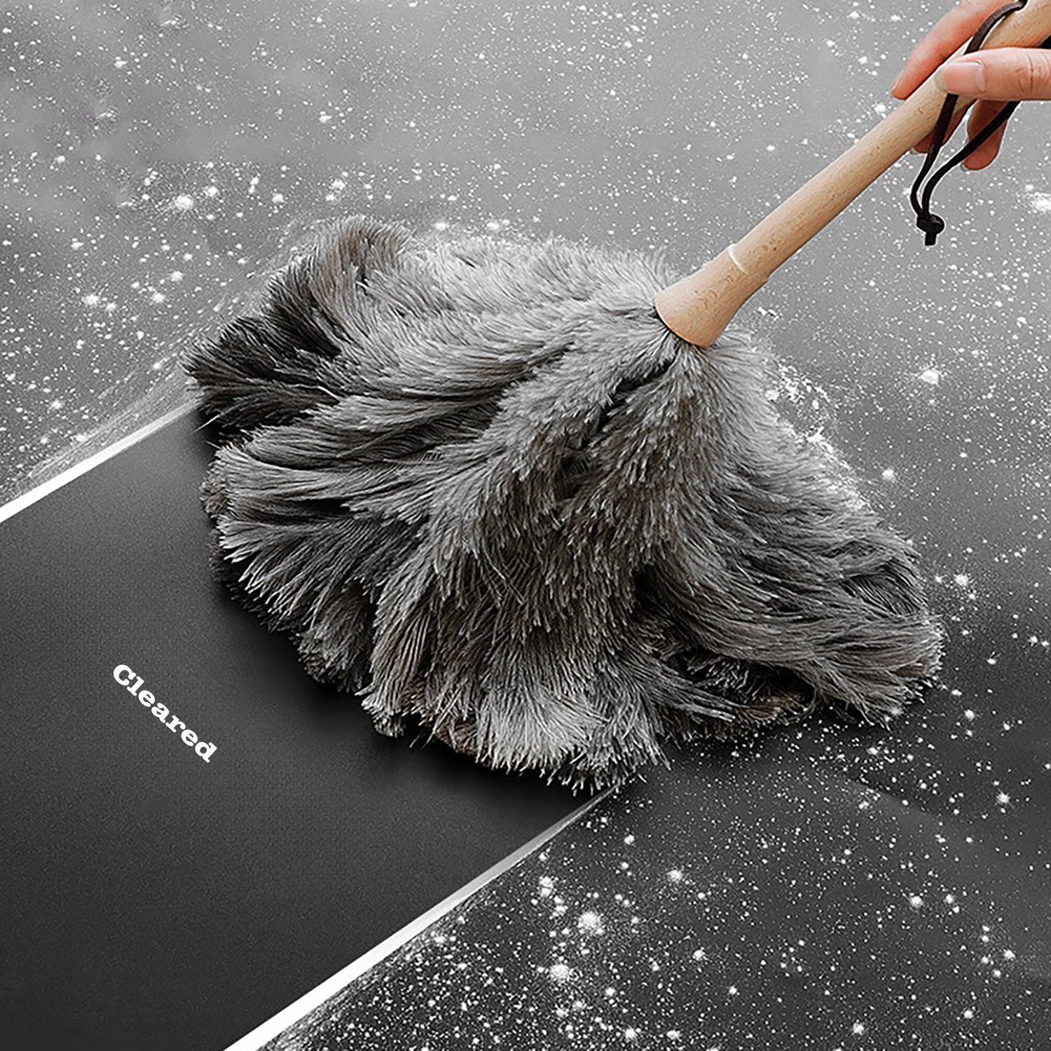 Premium Natural Ostrich Feather Duster 8