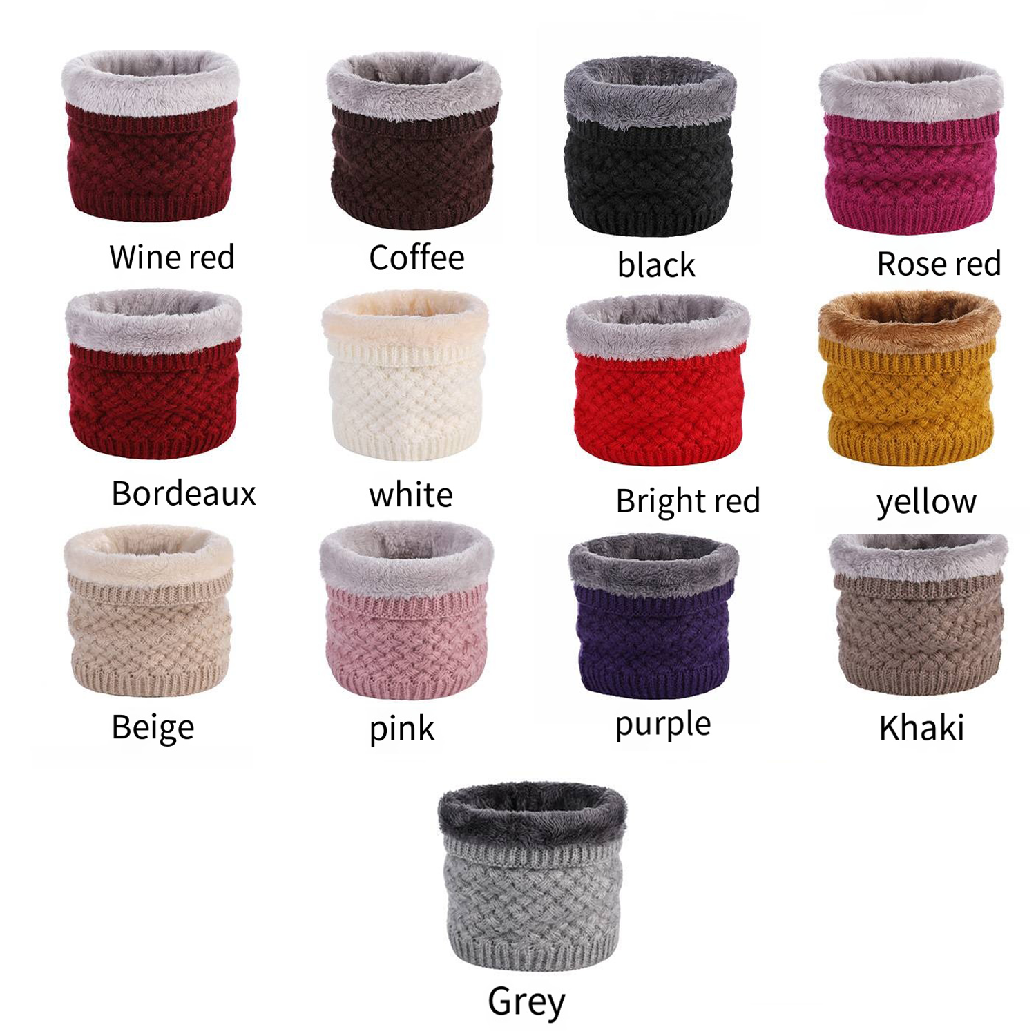 Winter knitted wool collar 5