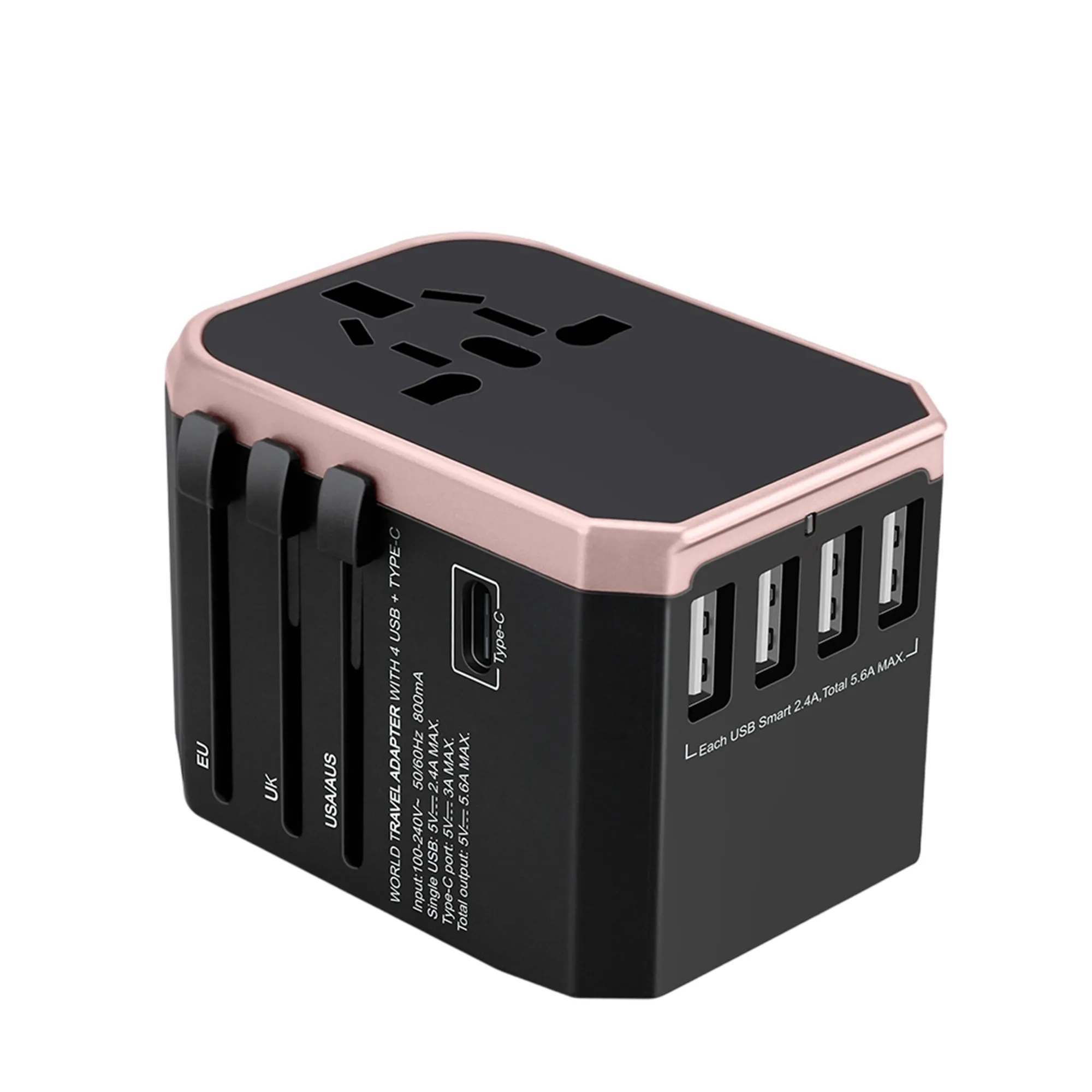 5.6A Multi-Port Charger with Type-C, 4 USB, and 8 Sockets 8