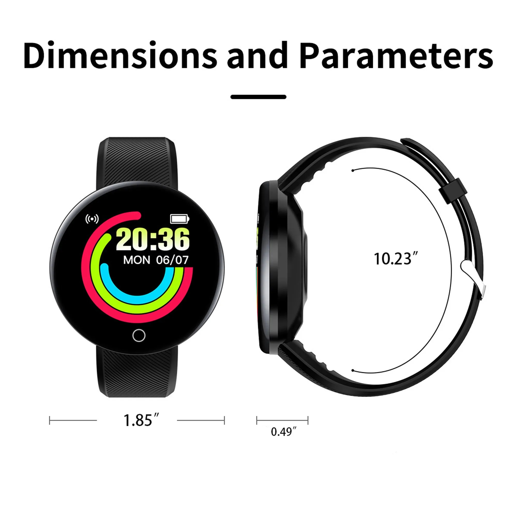 Customizable Round Screen Smart Bracelet - Health Monitor 3