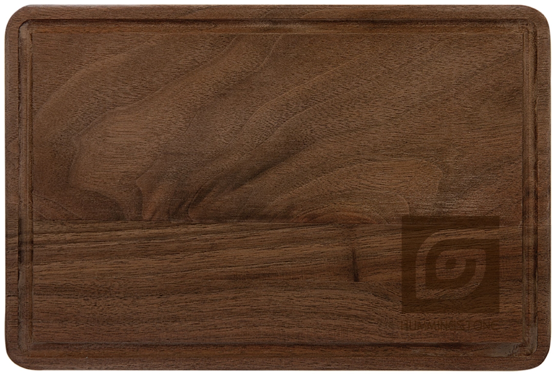 9" x 6" Walnut Cutting Board with Drip Ring