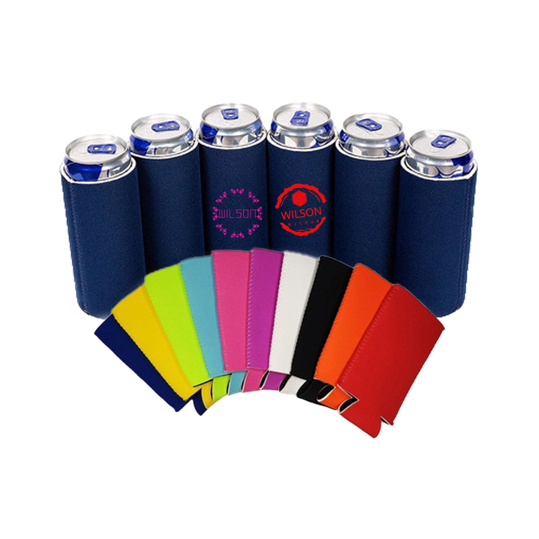 12 oz Neoprene Slim Can Cooler 2