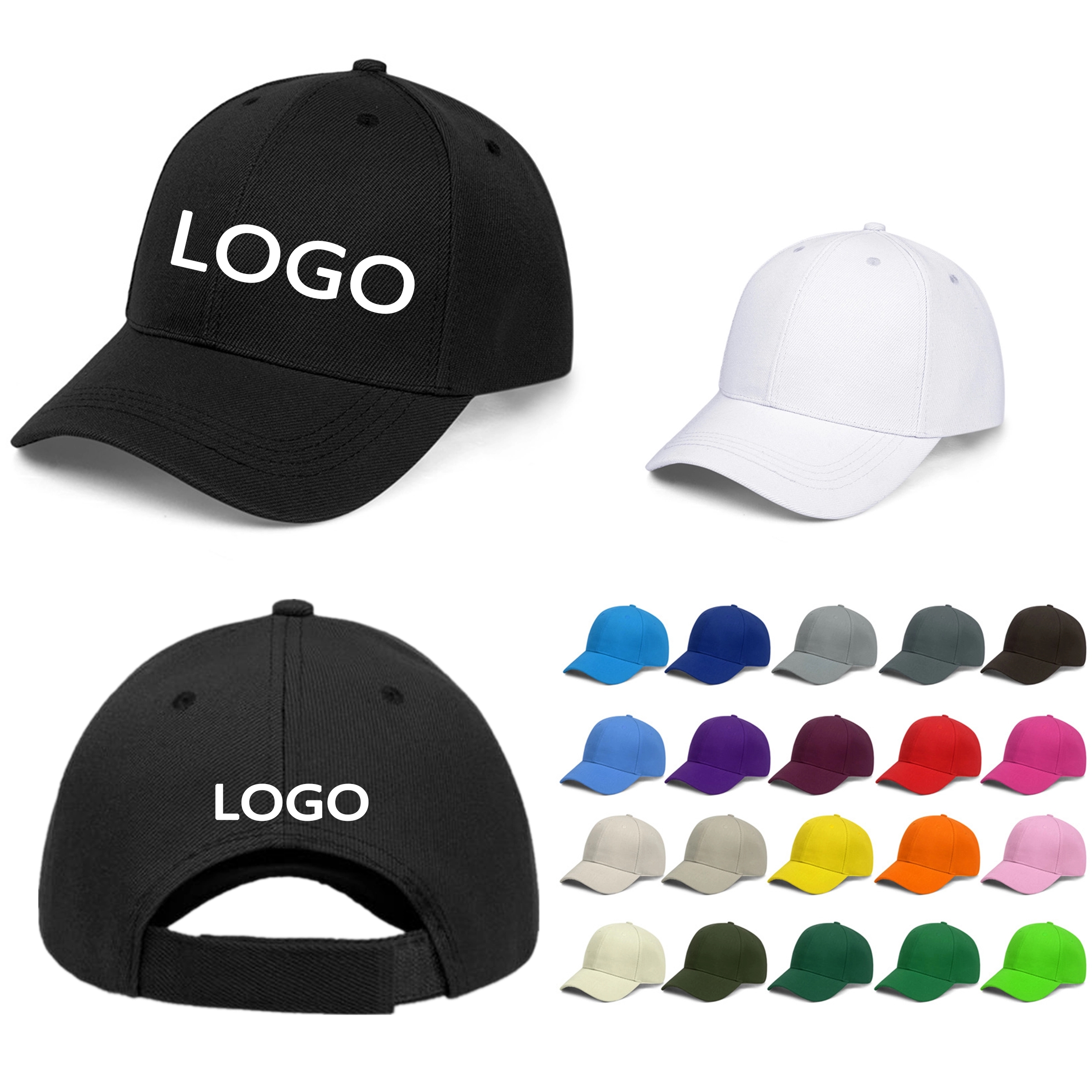 Embroidery Cotton Twill Baseball Cap MOQ 100pcs 1