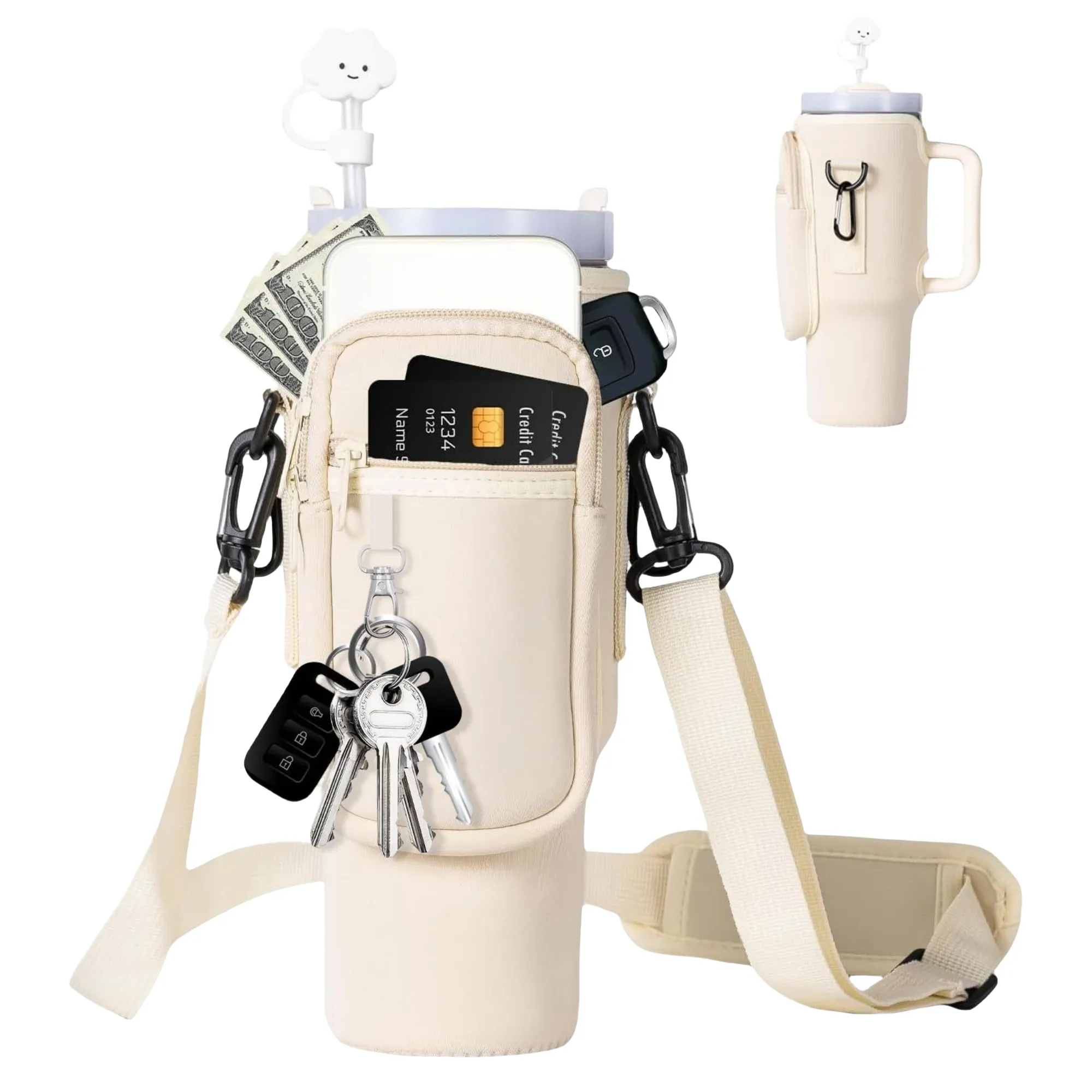 10oz Portable Travel Dog Water Dispenser with Bowl 9