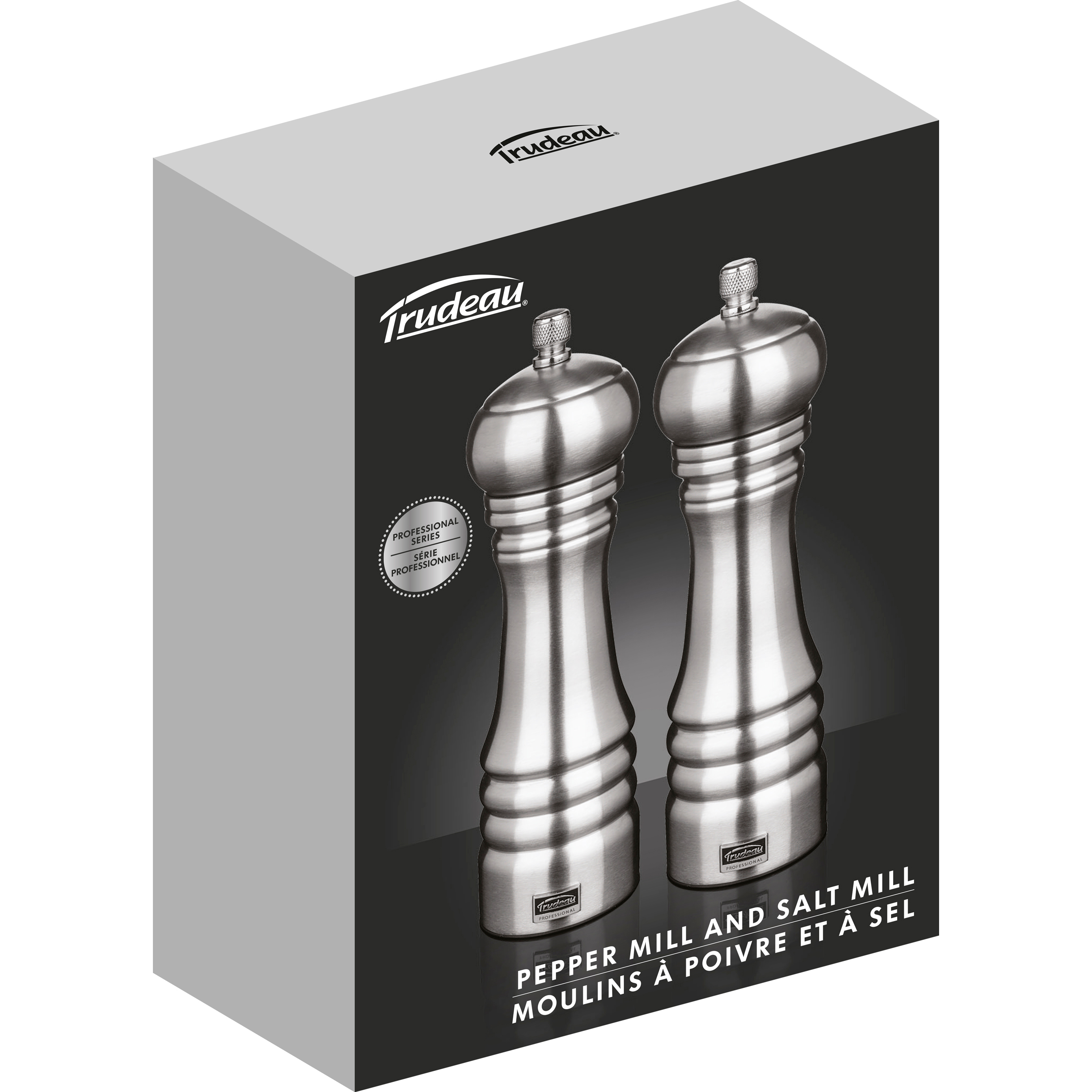 8" Professional Peppermill & Saltmill Stainless Steel 4