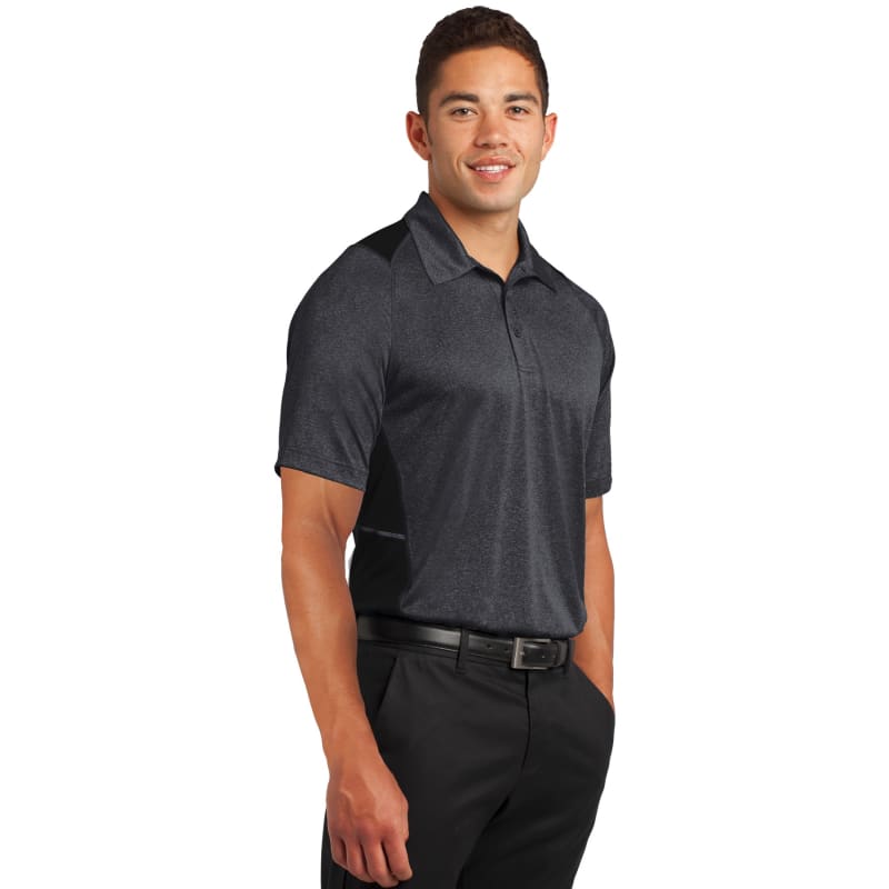 Sport-Tek Heather Colorblock Contender Polo. 43