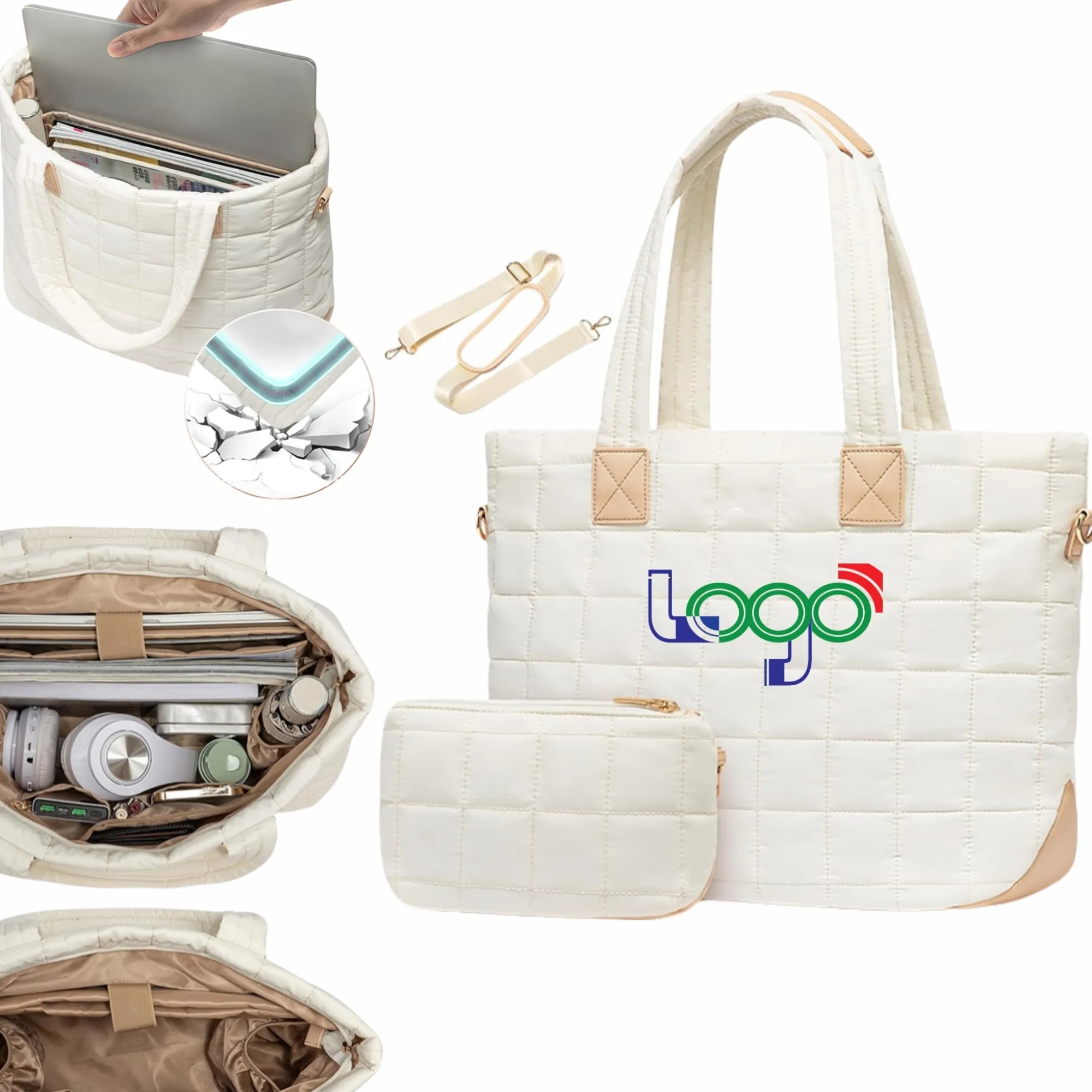 Women's Quilted Work Tote