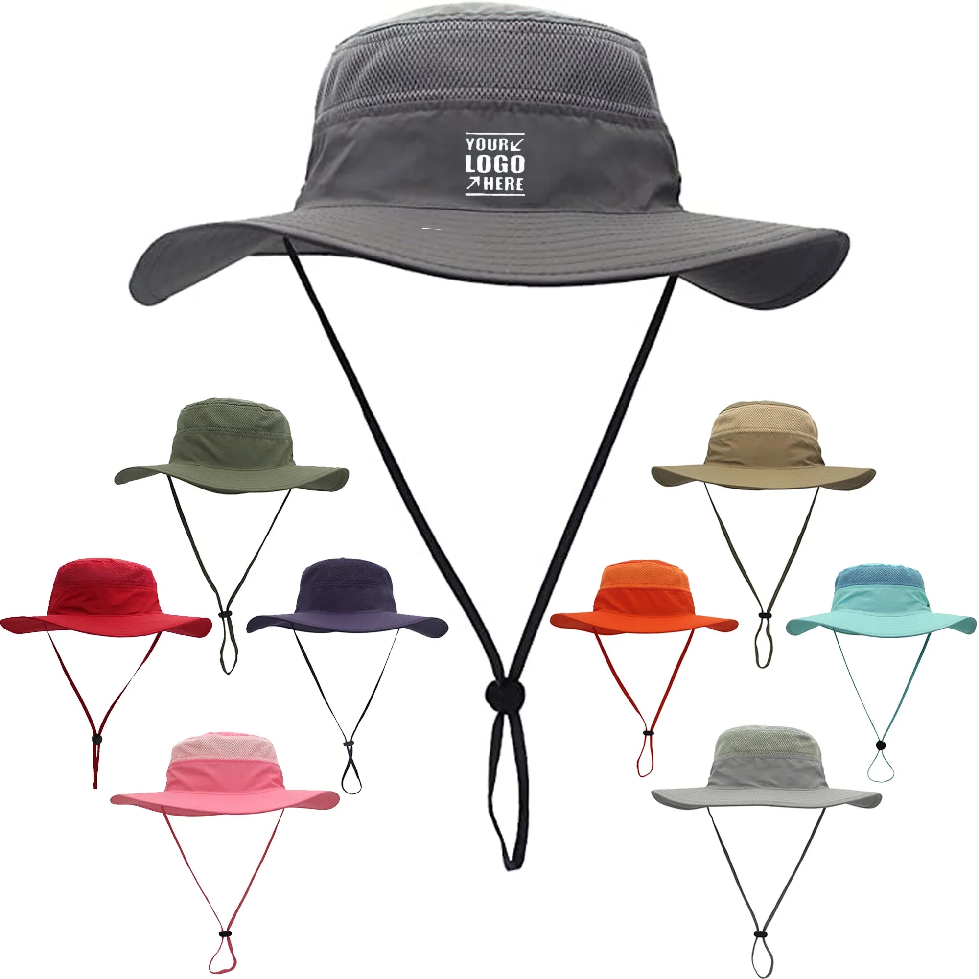 MOQ 10PCS Wide Brim UV Protection Sun Bucket Hat 2