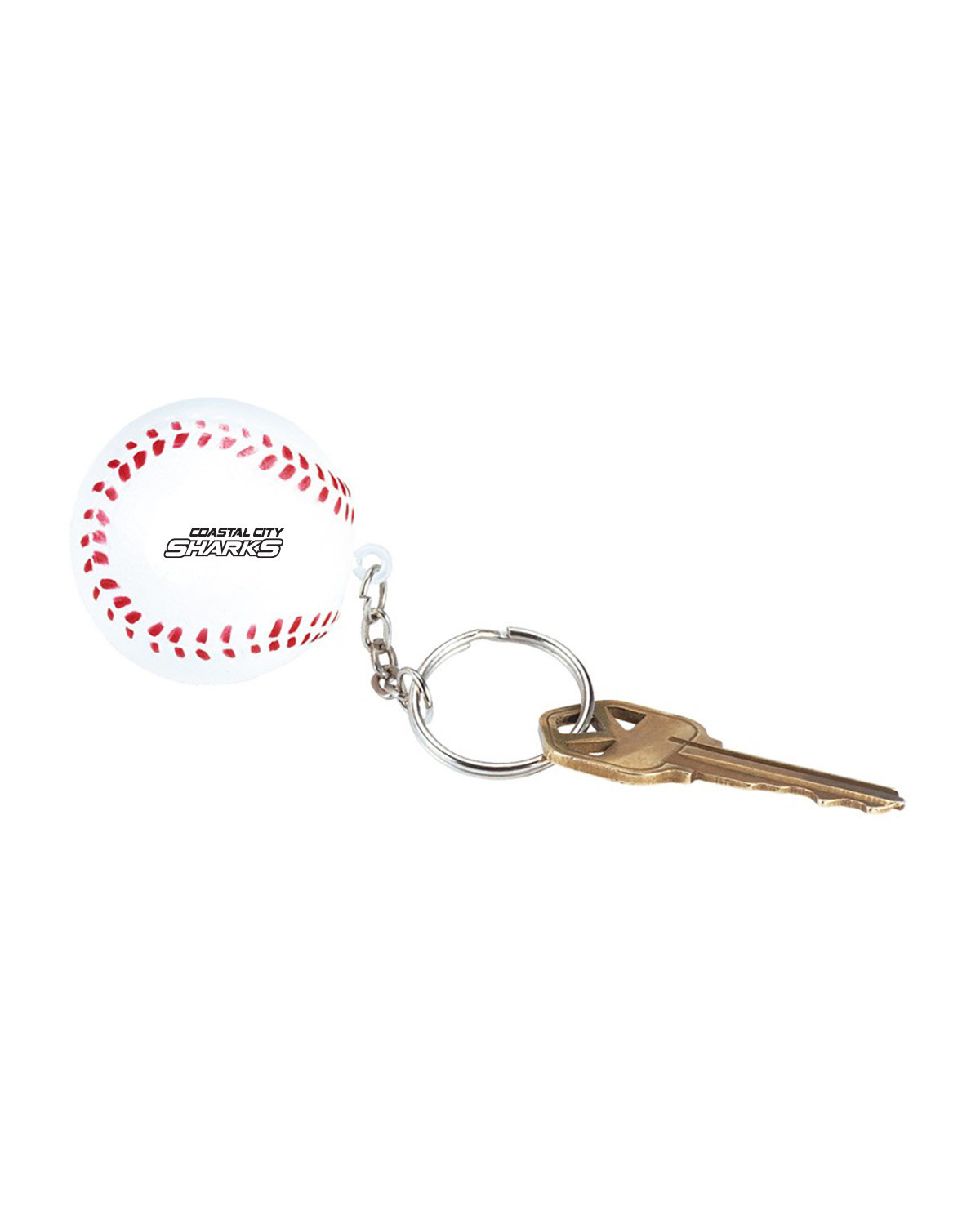 Baseball Shape Stress Ball Keychain 3